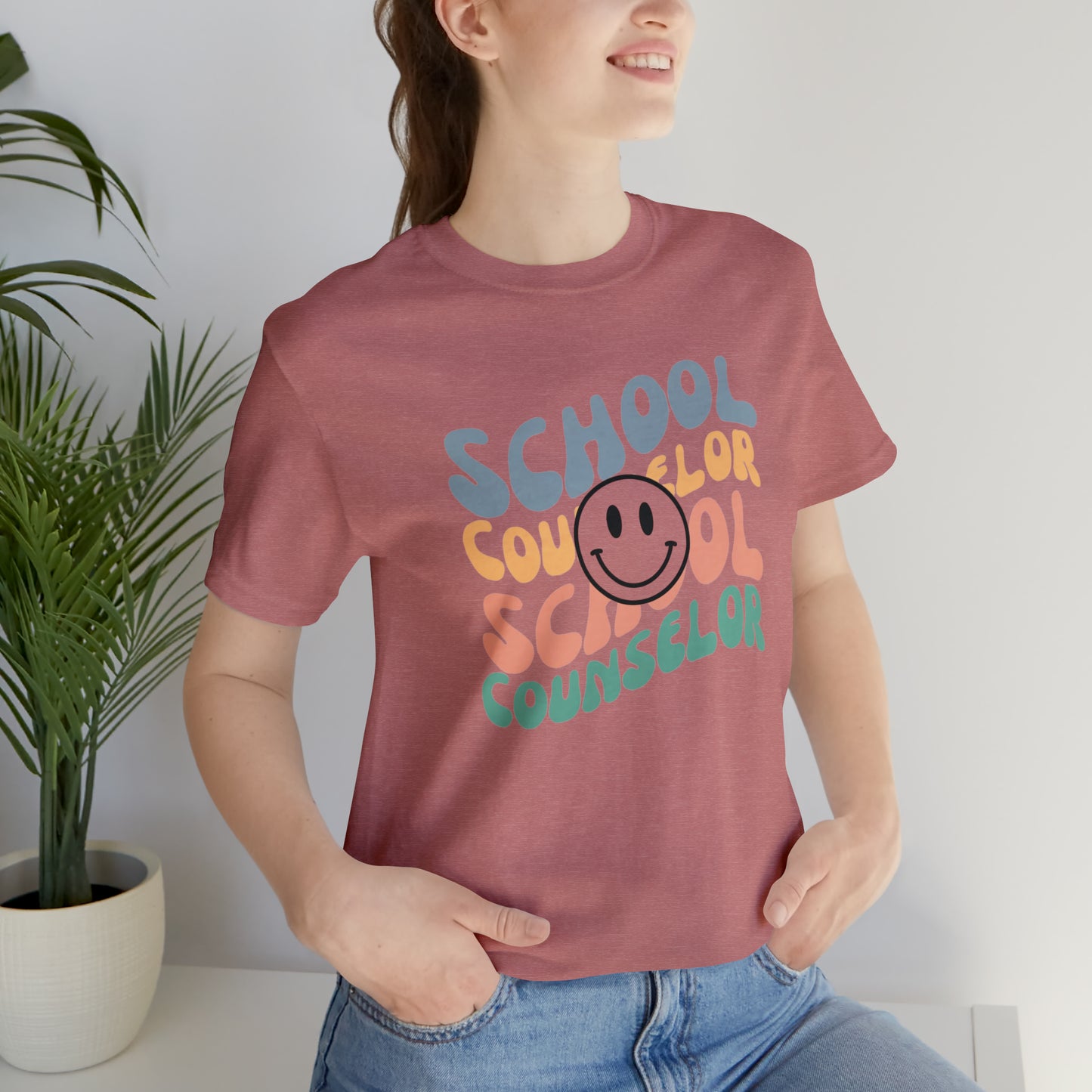 Smiley Face School Counselor Tee