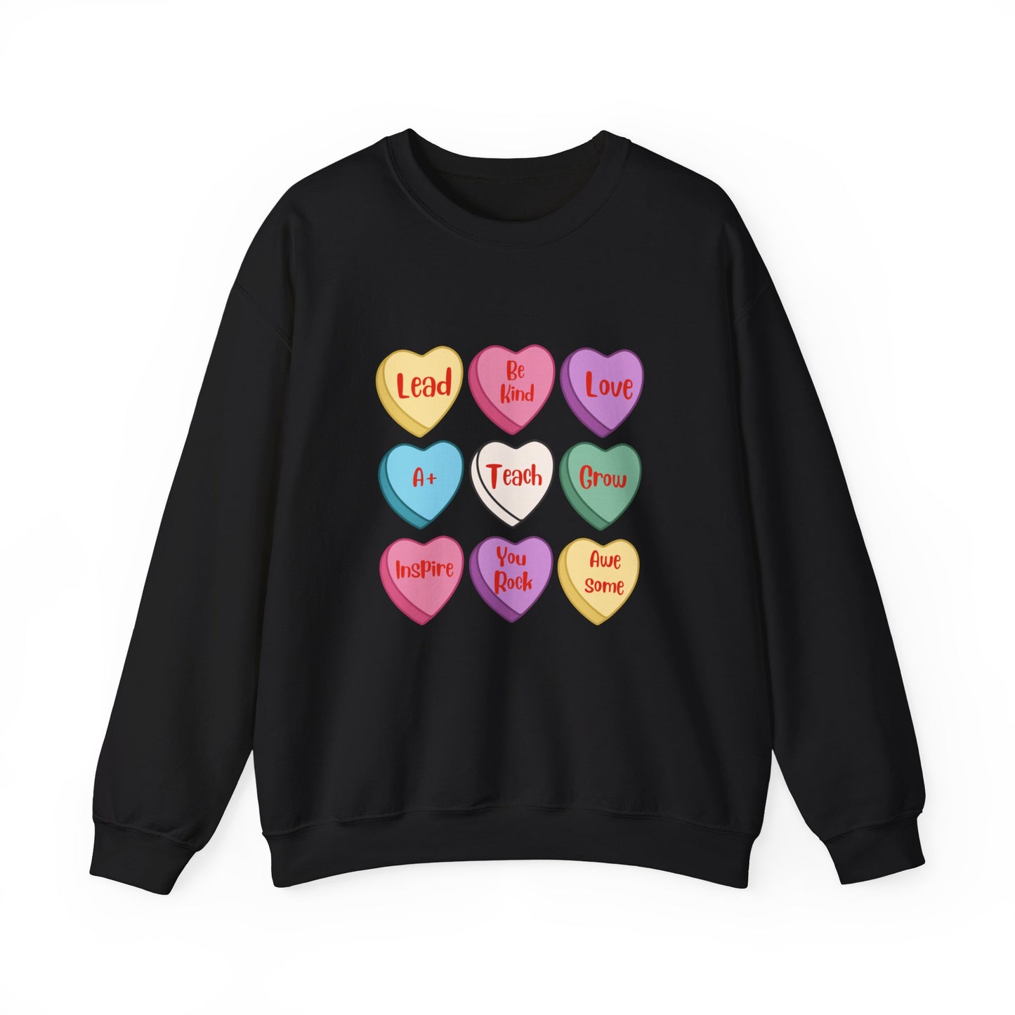 Teacher Conversation Hearts Crewneck Sweatshirt