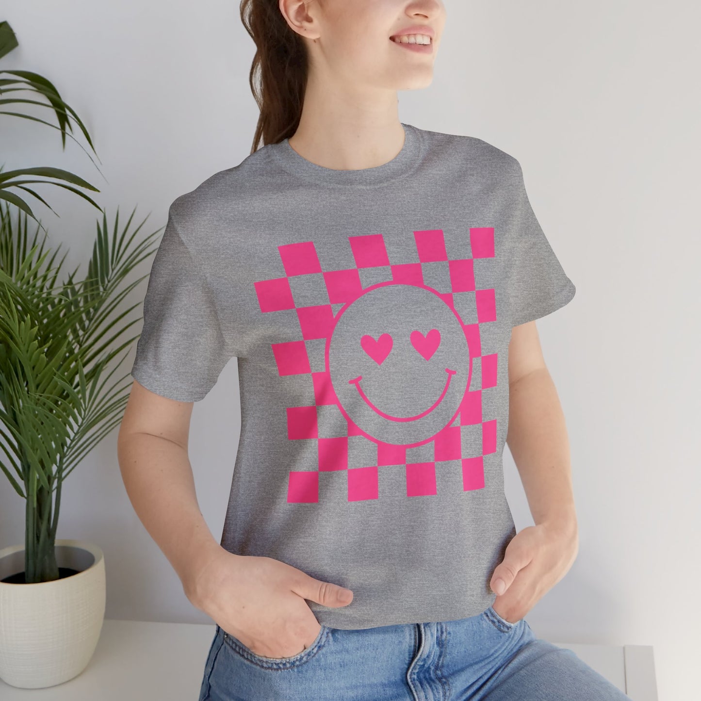 Checkered Hearts Short Sleeve Tee