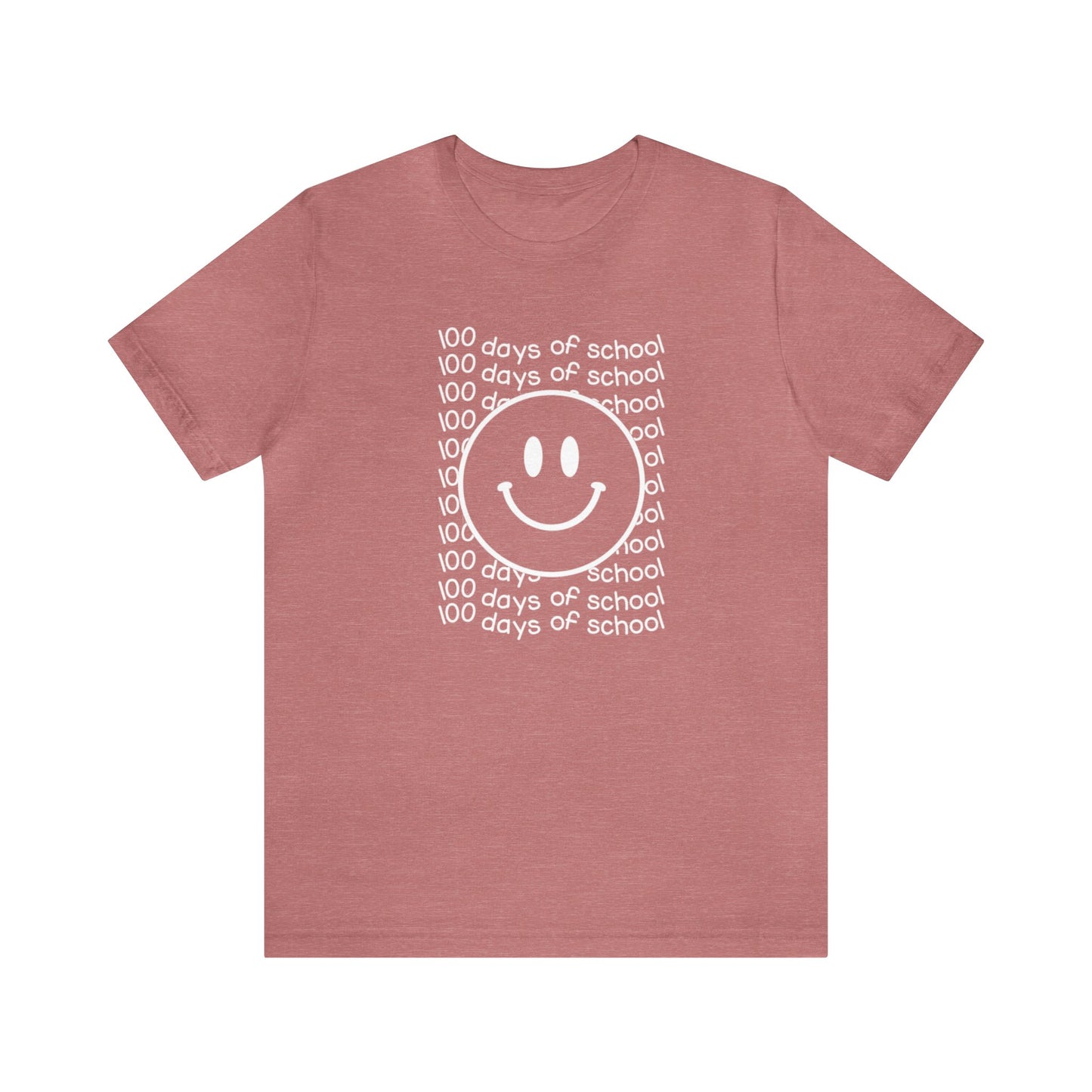 Smiley Face 100 Days of School Short Sleeve Tee