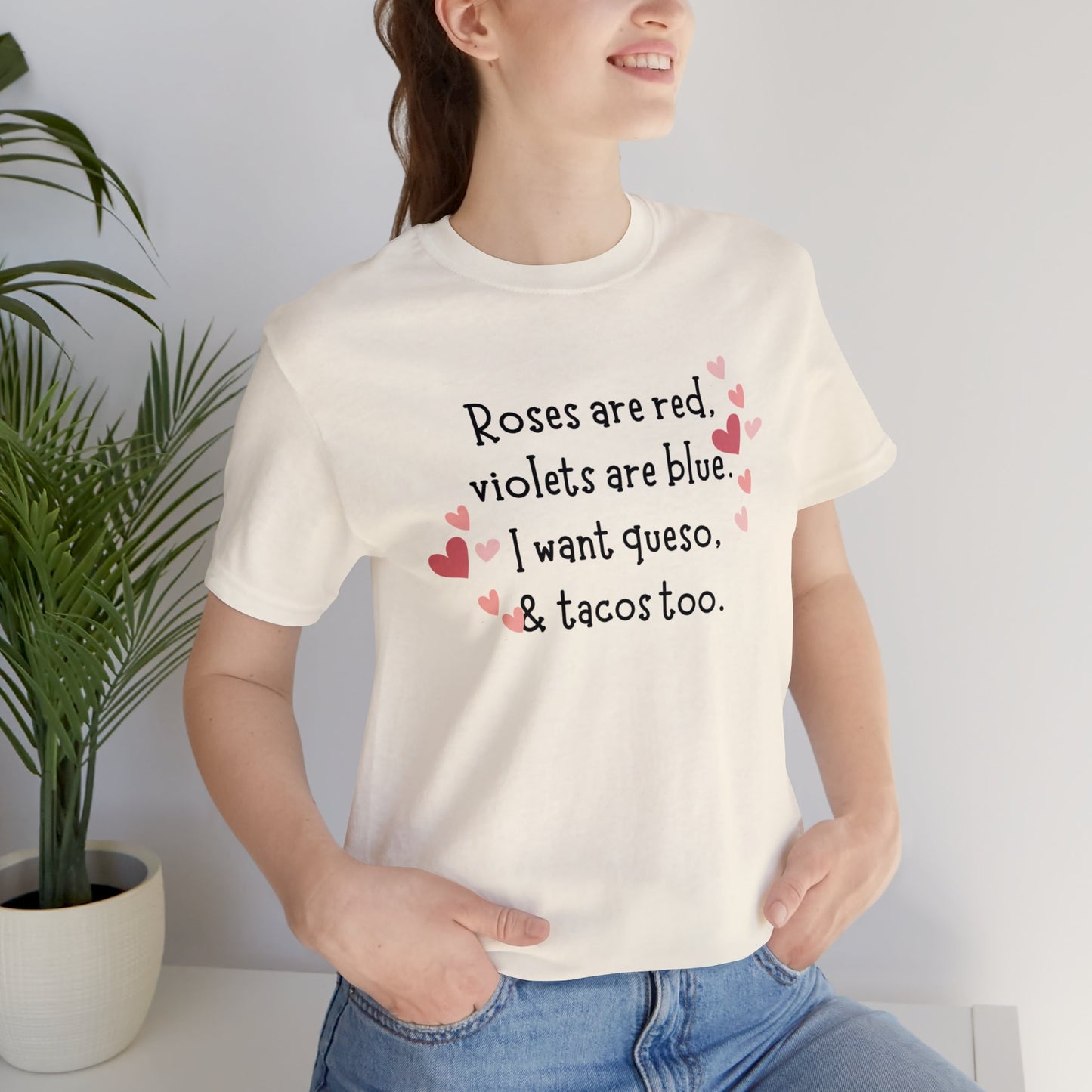 Valentine's Day Queso & Tacos Short Sleeve Tee