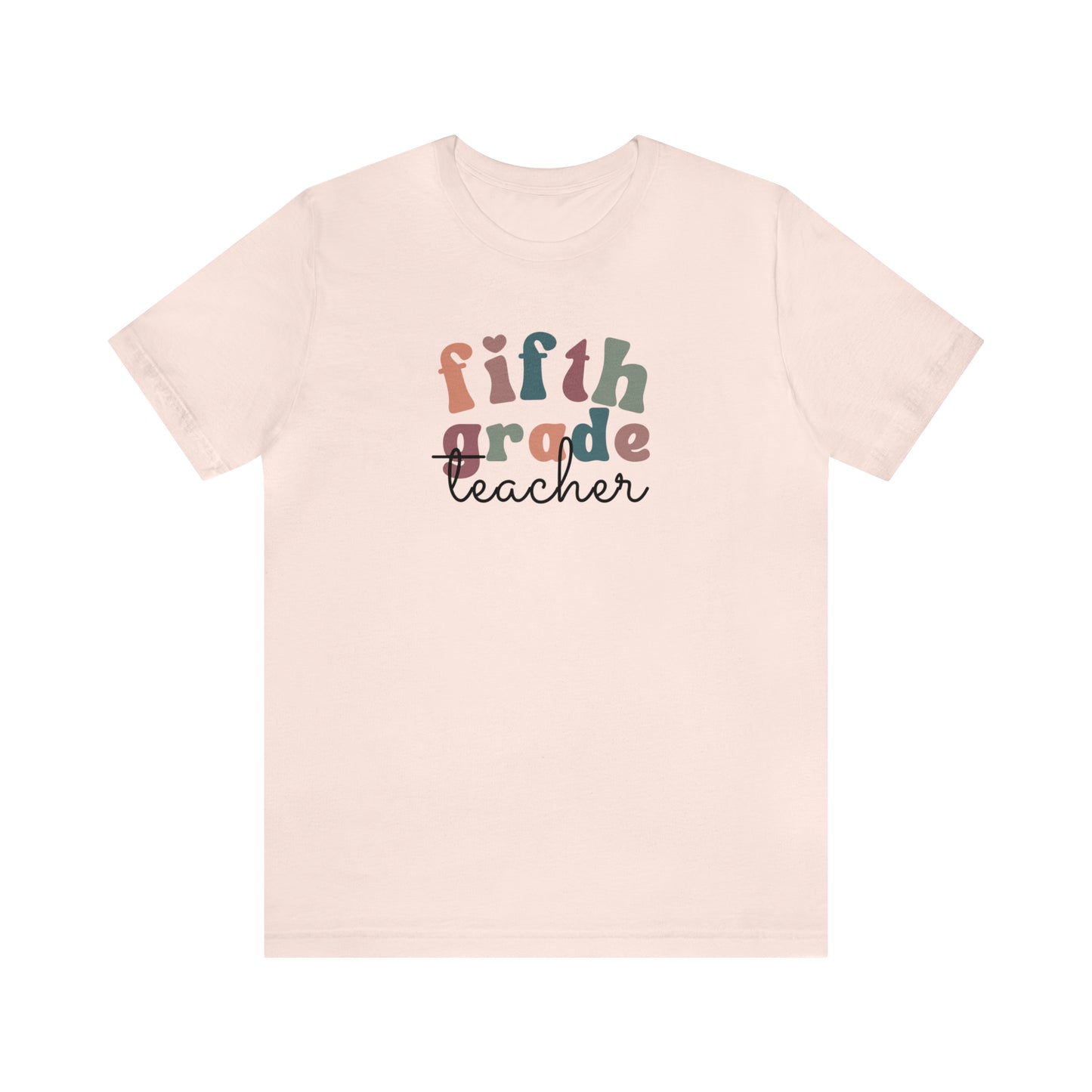 Retro Fifth Grade Teacher Tee