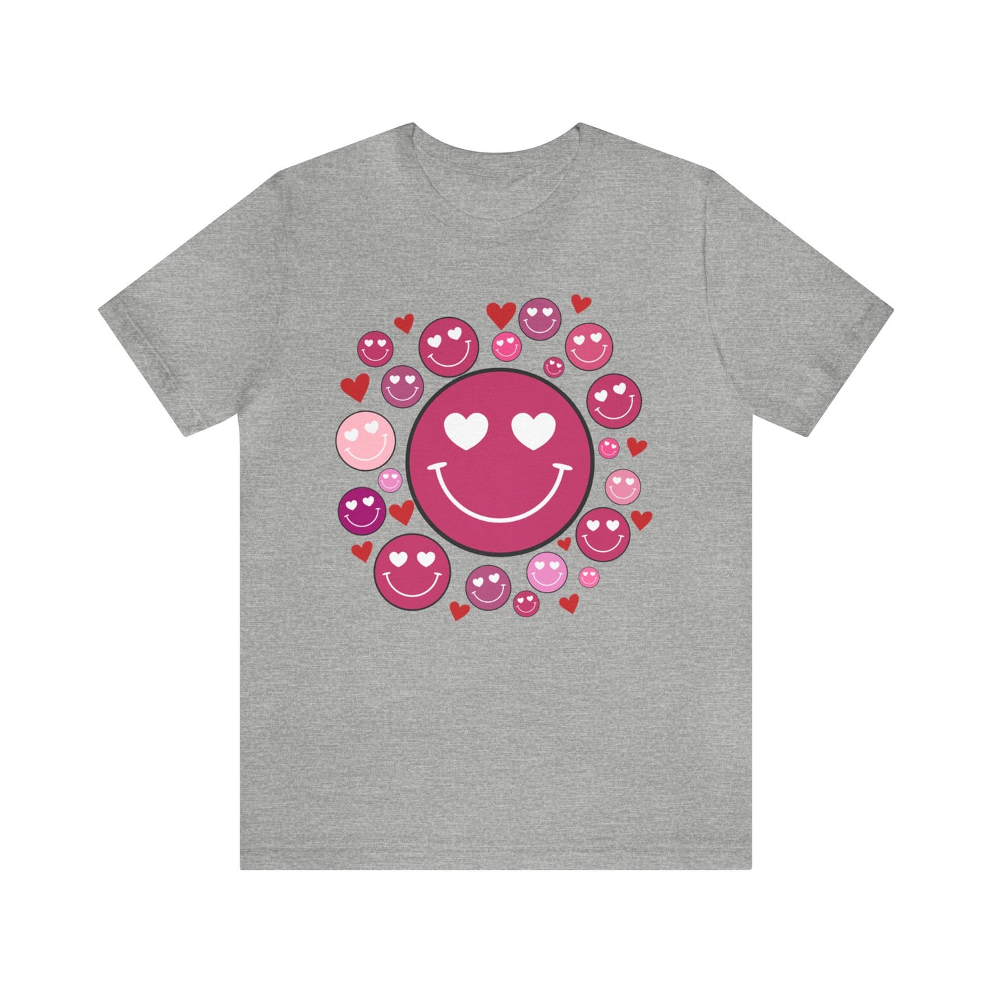 Heart Smiley Faces Short Sleeve Tee