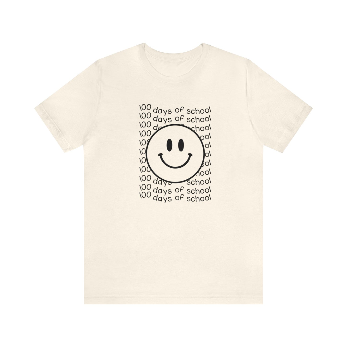 Smiley Face 100 Days of School Short Sleeve Tee