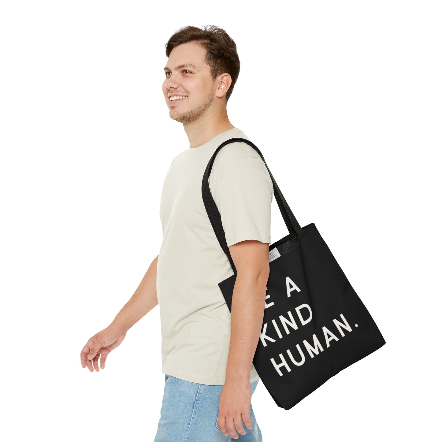 Be a Kind Human Tote. (Black)