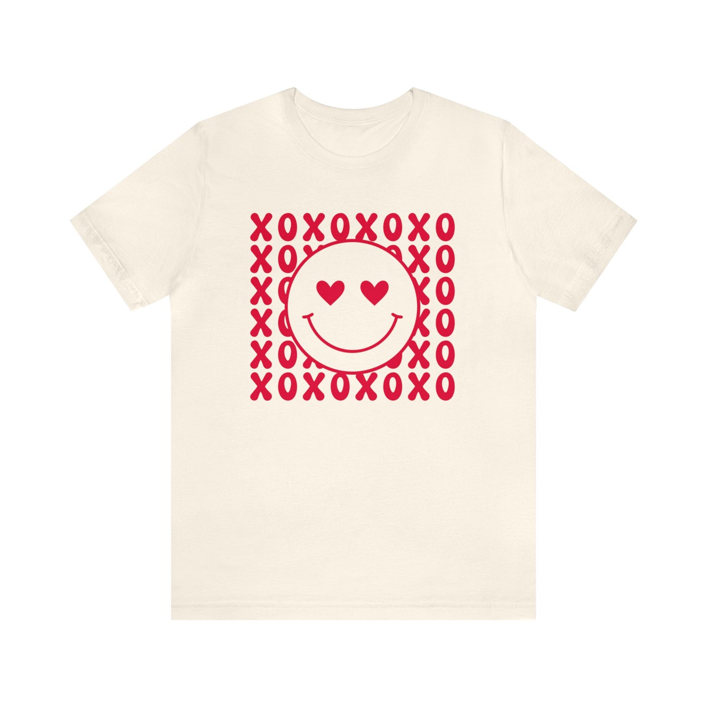 XOXO Heart Eyes Smiley Face Short Sleeve Tee