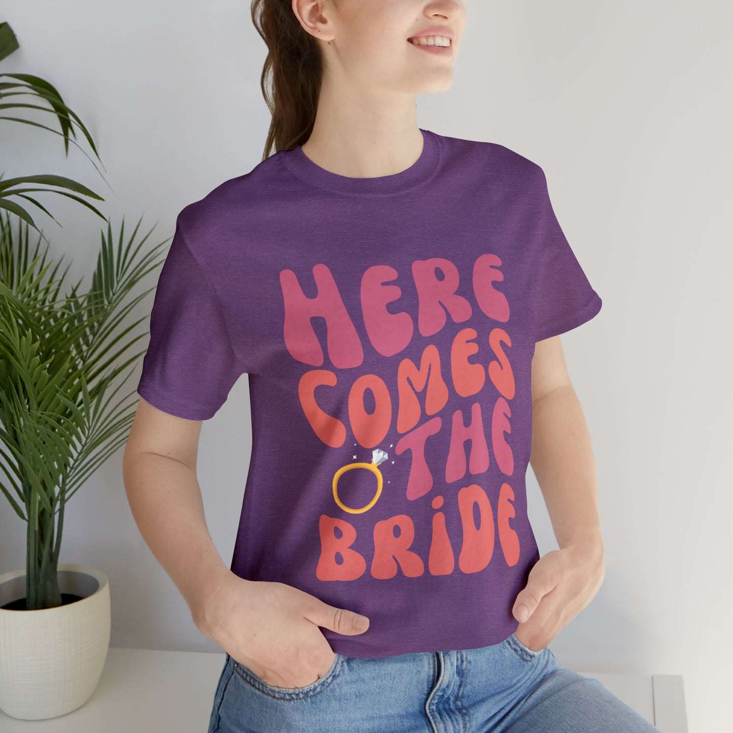 Here Comes the Bride Wavy Retro Tee