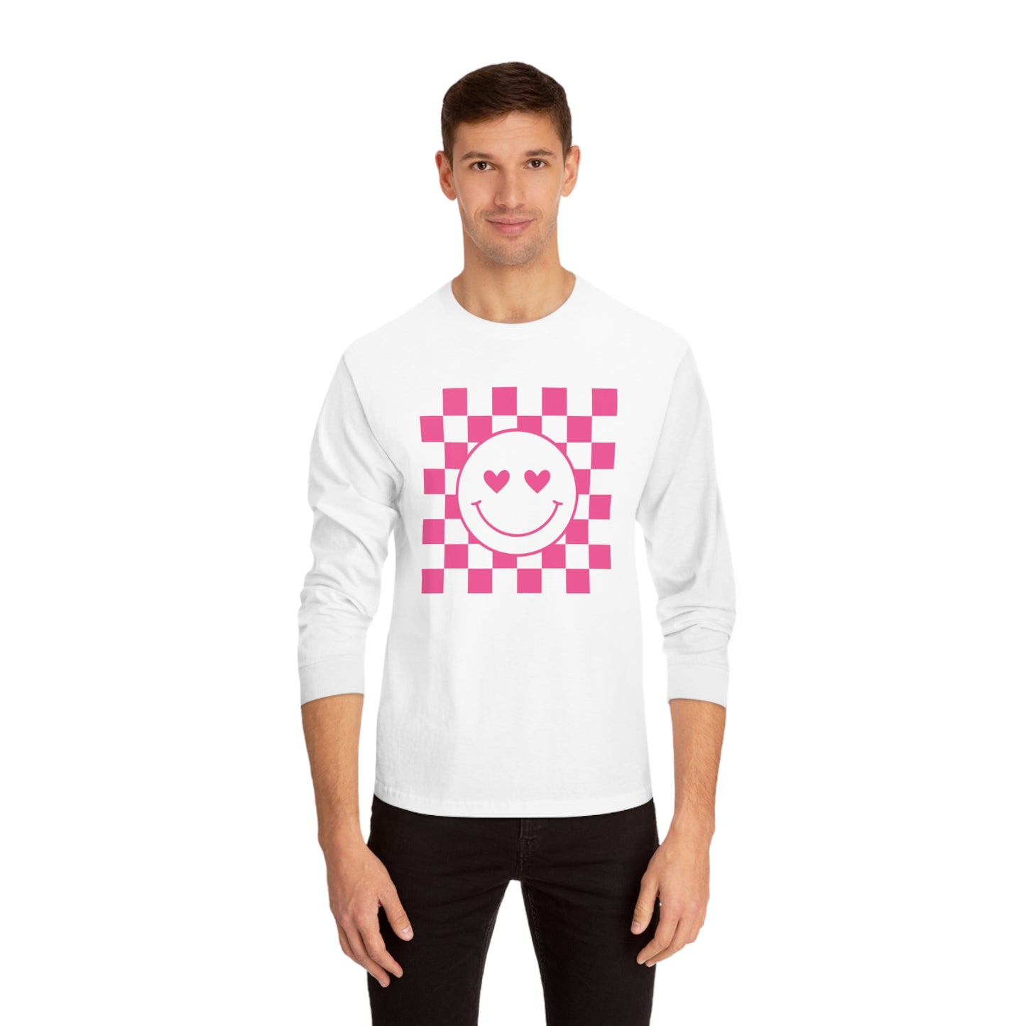 Checkered Hearts Long Sleeve T-Shirt