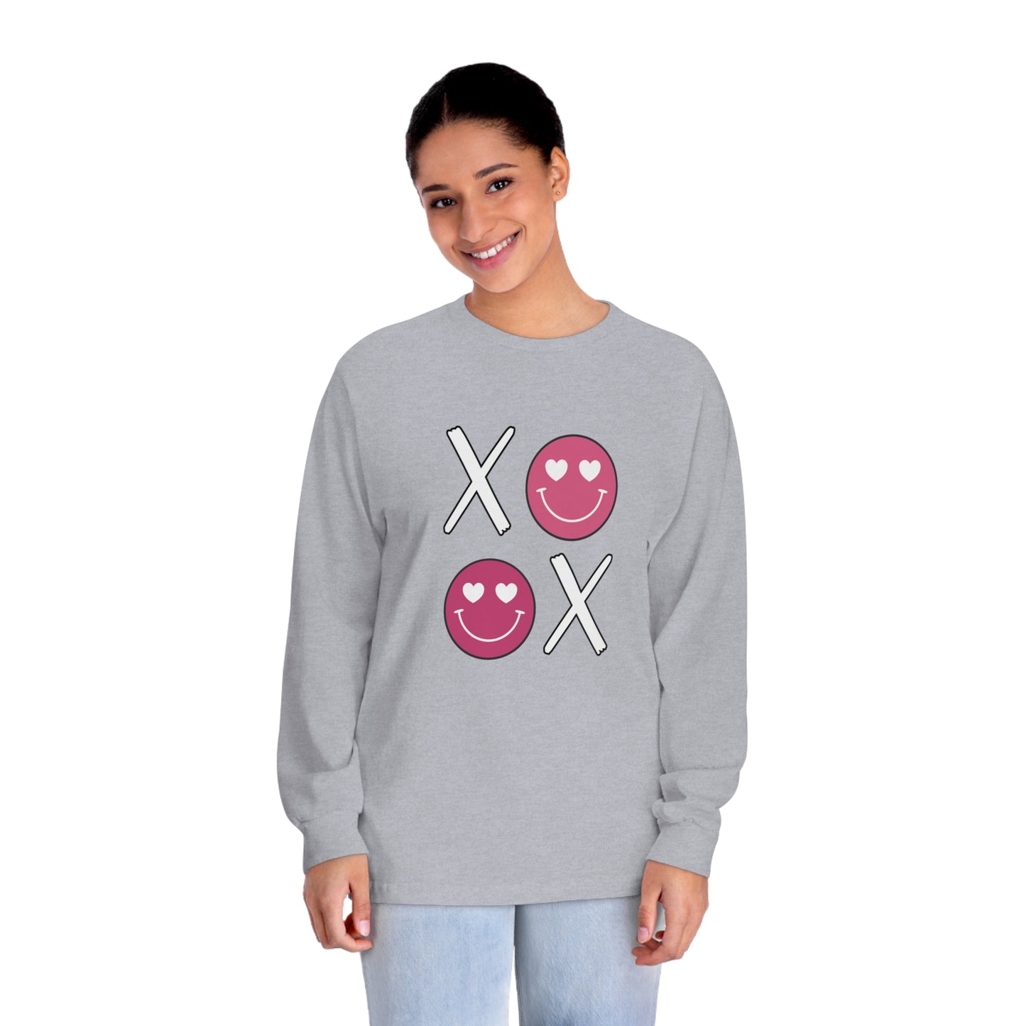 XOXO Smiley Face Long Sleeve T-Shirt