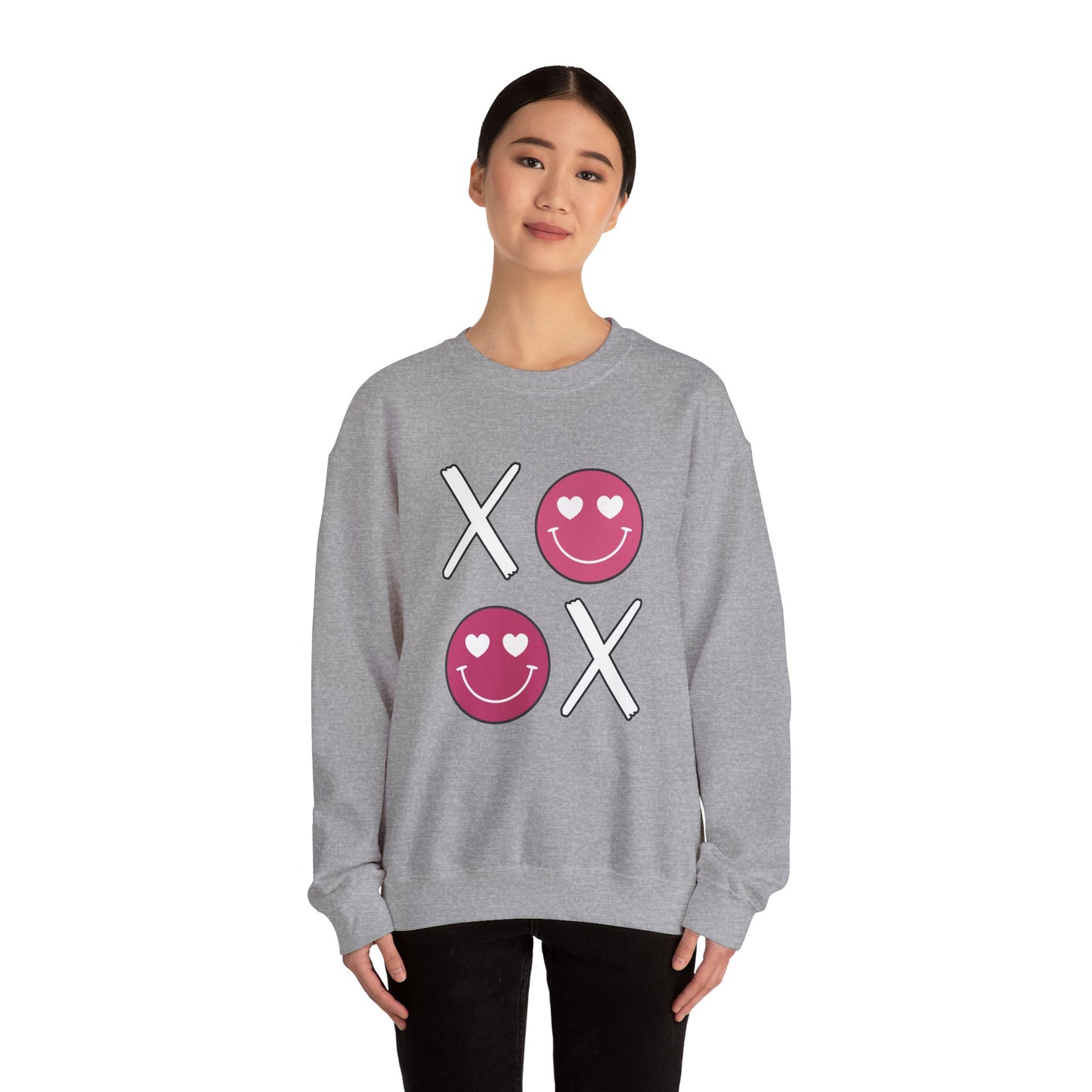 XOXO Smiley Face Crewneck Sweatshirt