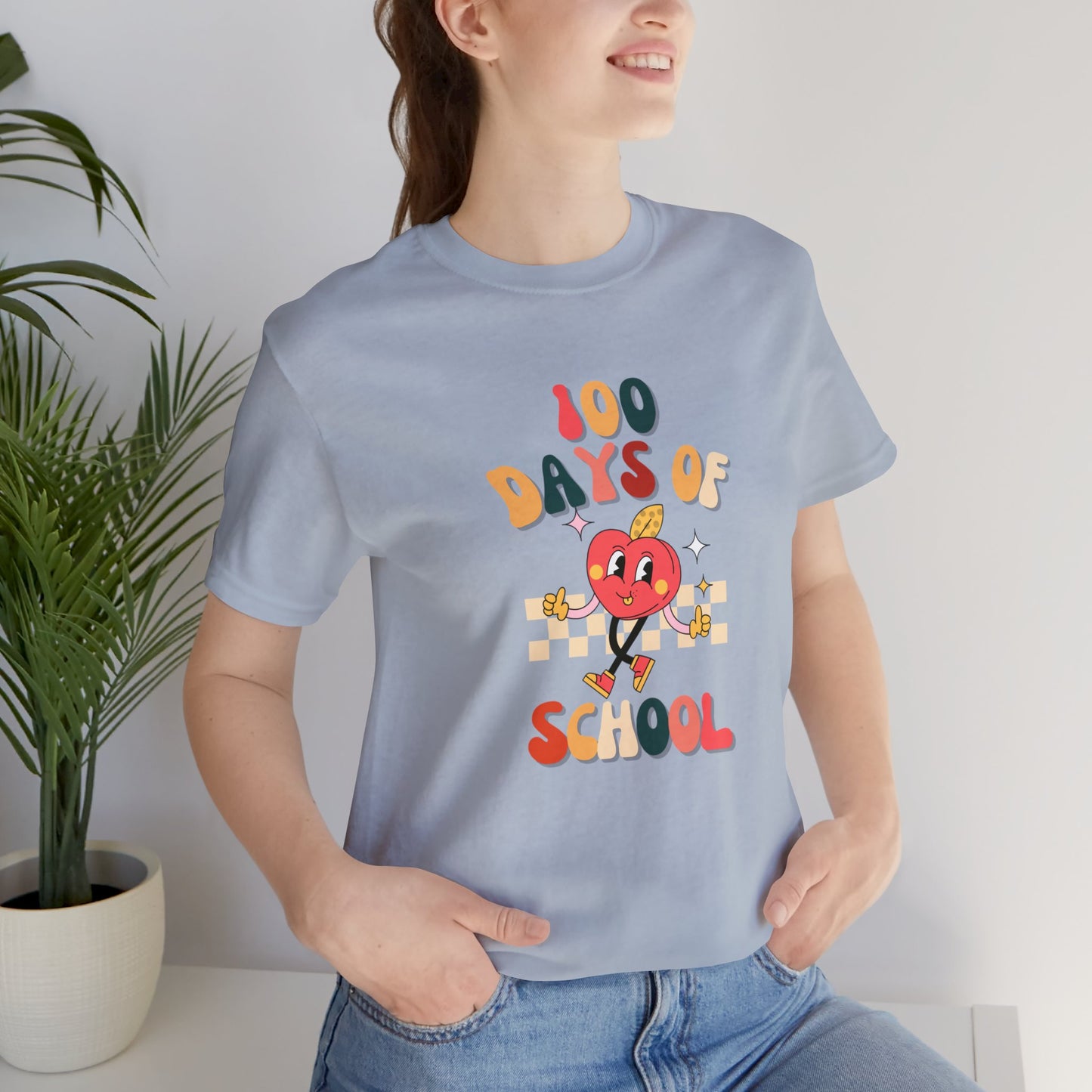 Retro 100th Day of School Short Sleeve Tee