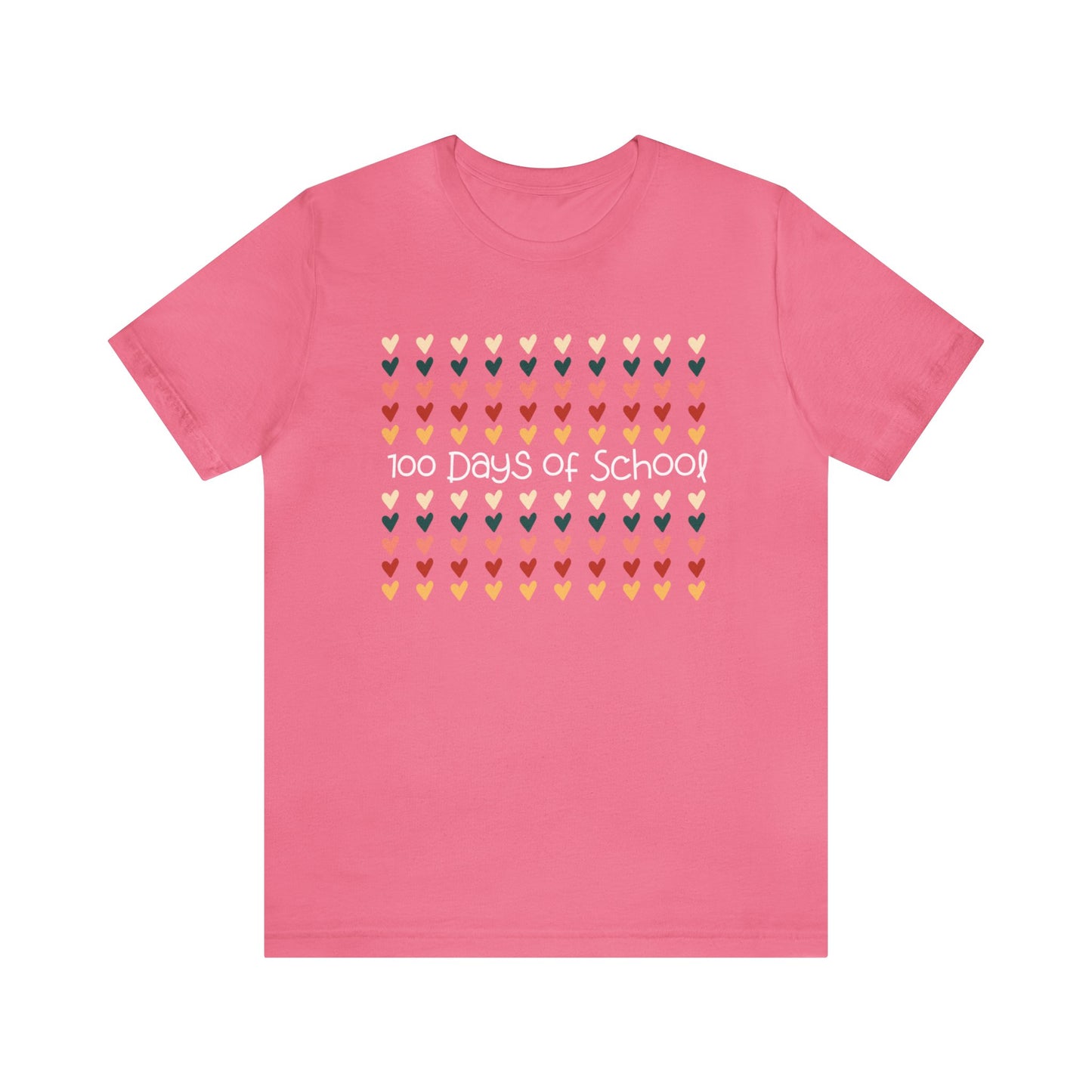 Hearts 100 Days of School Short Sleeve Tee