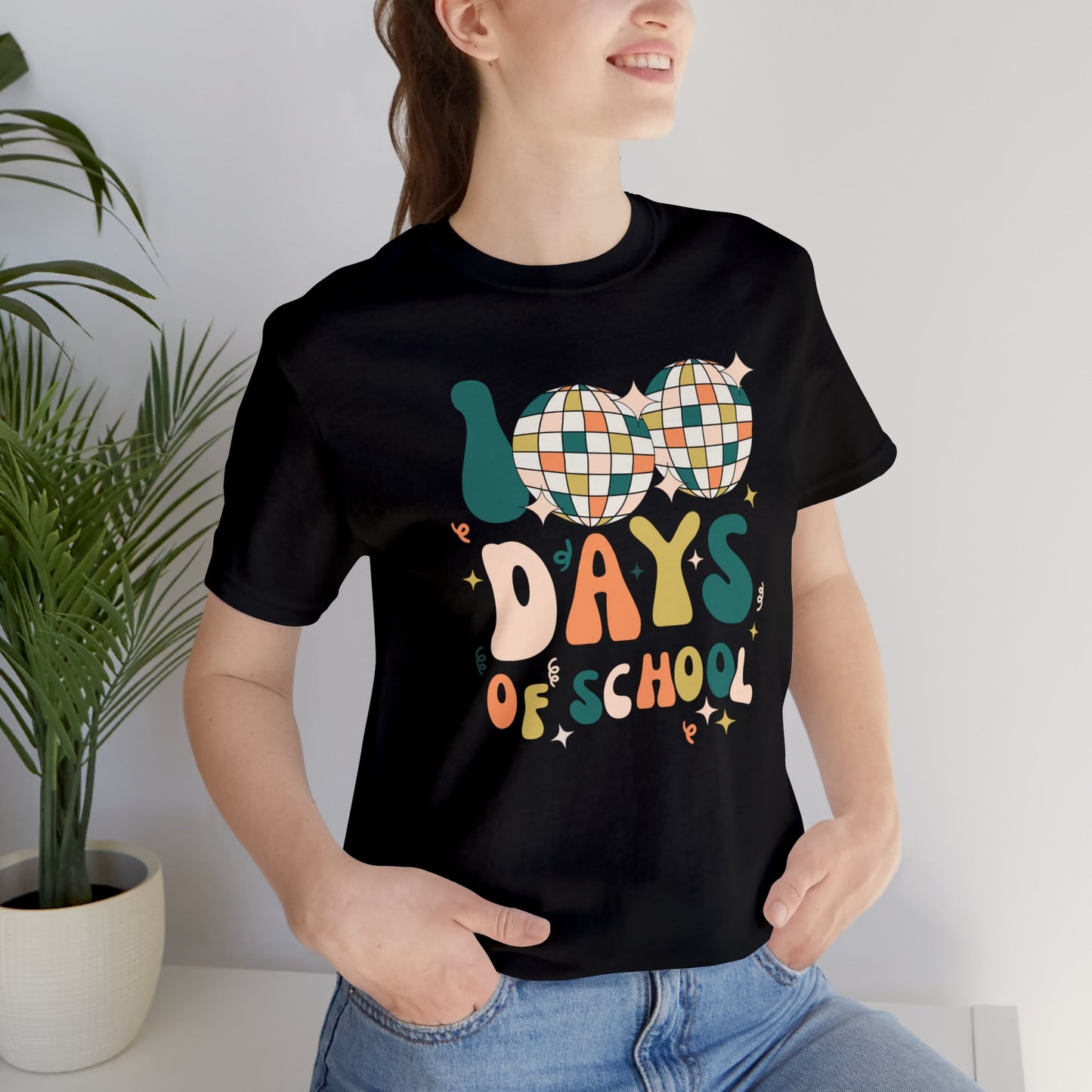 Disco 100 Days of School Short Sleeve Tee