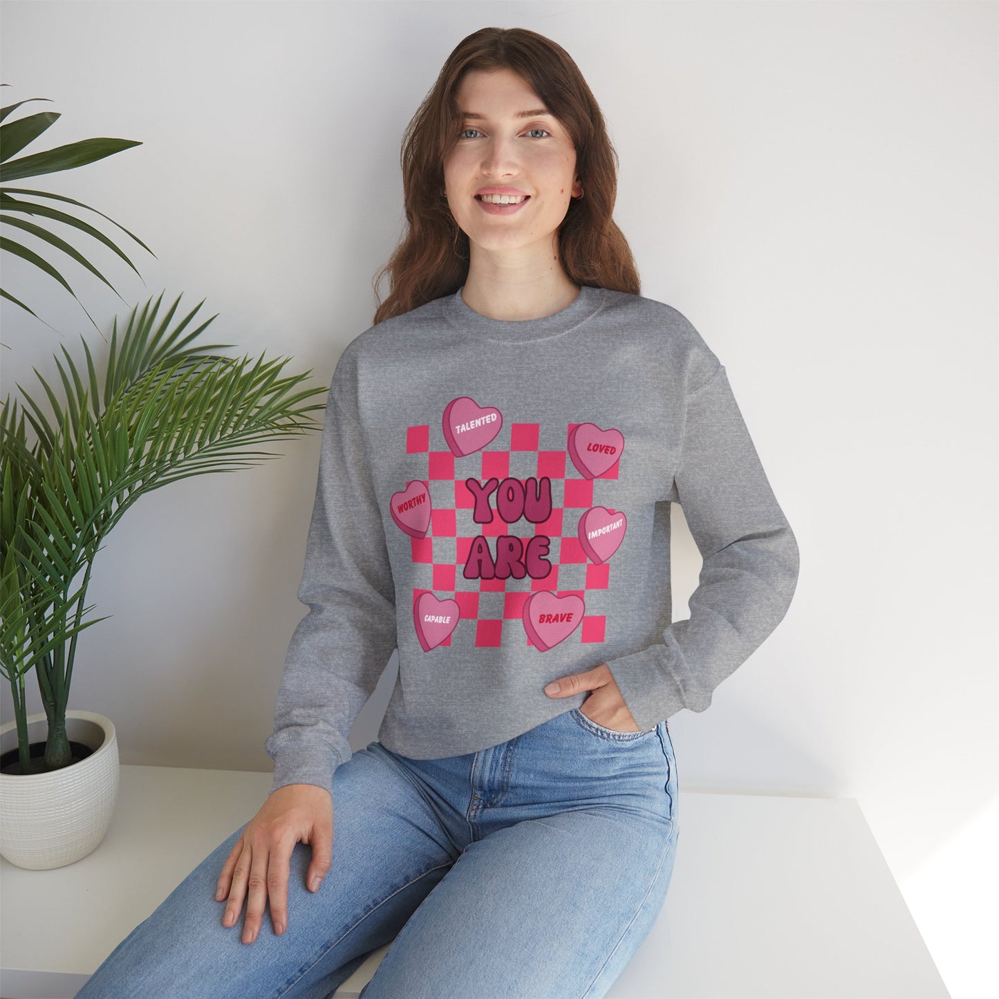 Valentine's Day Affirmations Crewneck Sweatshirt