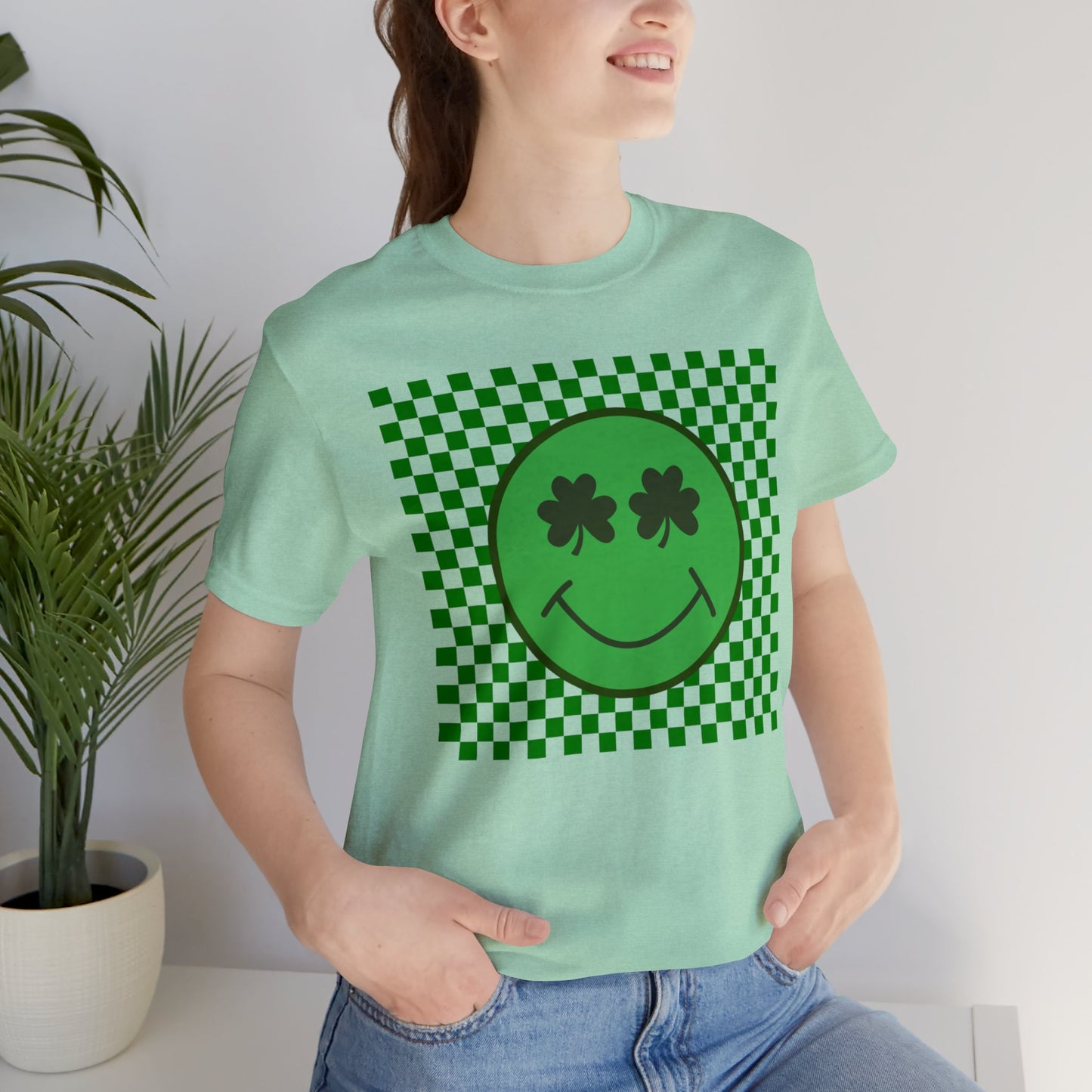 Shamrock Smiley Face Tee