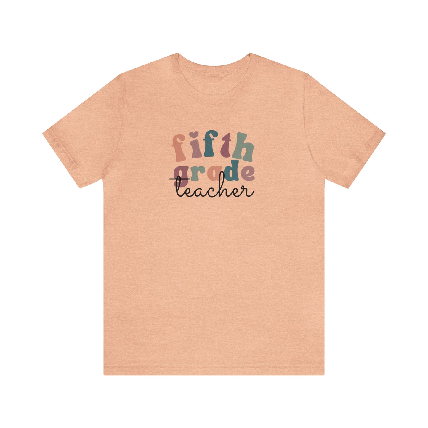 Retro Fifth Grade Teacher Tee