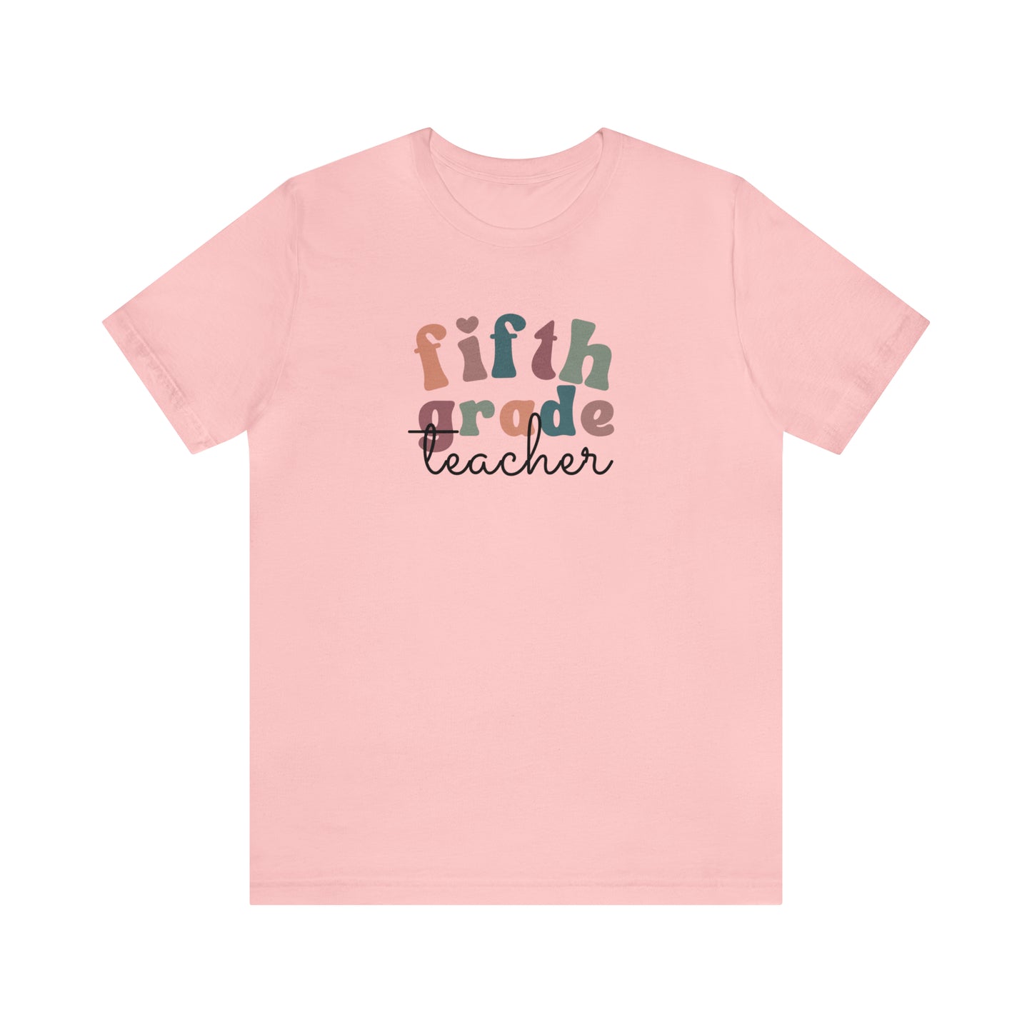 Retro Fifth Grade Teacher Tee