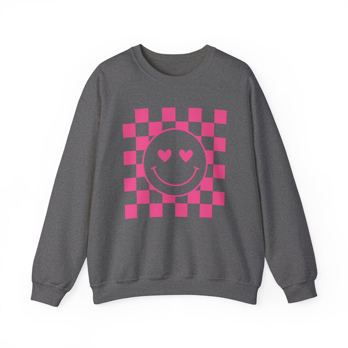 Checkered Hearts Crewneck Sweatshirt