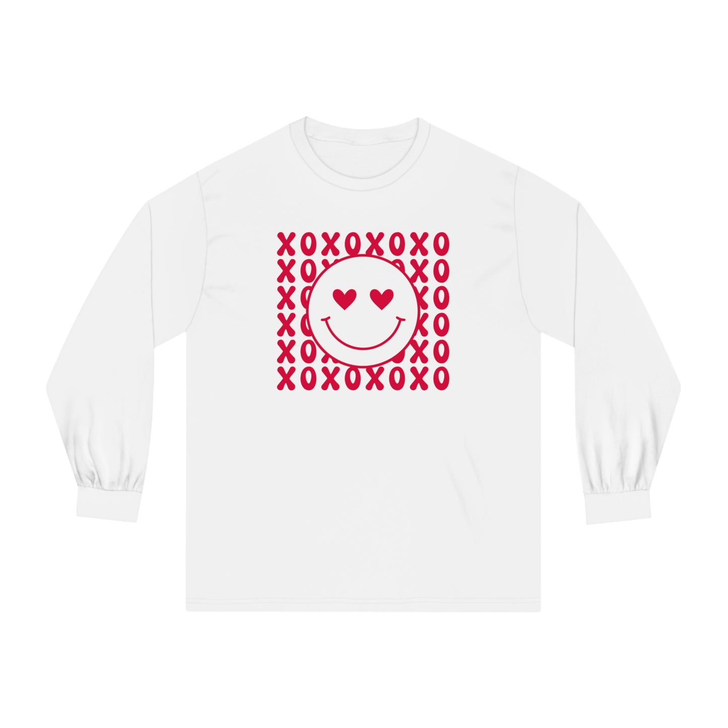 XOXO Heart Eyes Smiley Face Long Sleeve T-Shirt