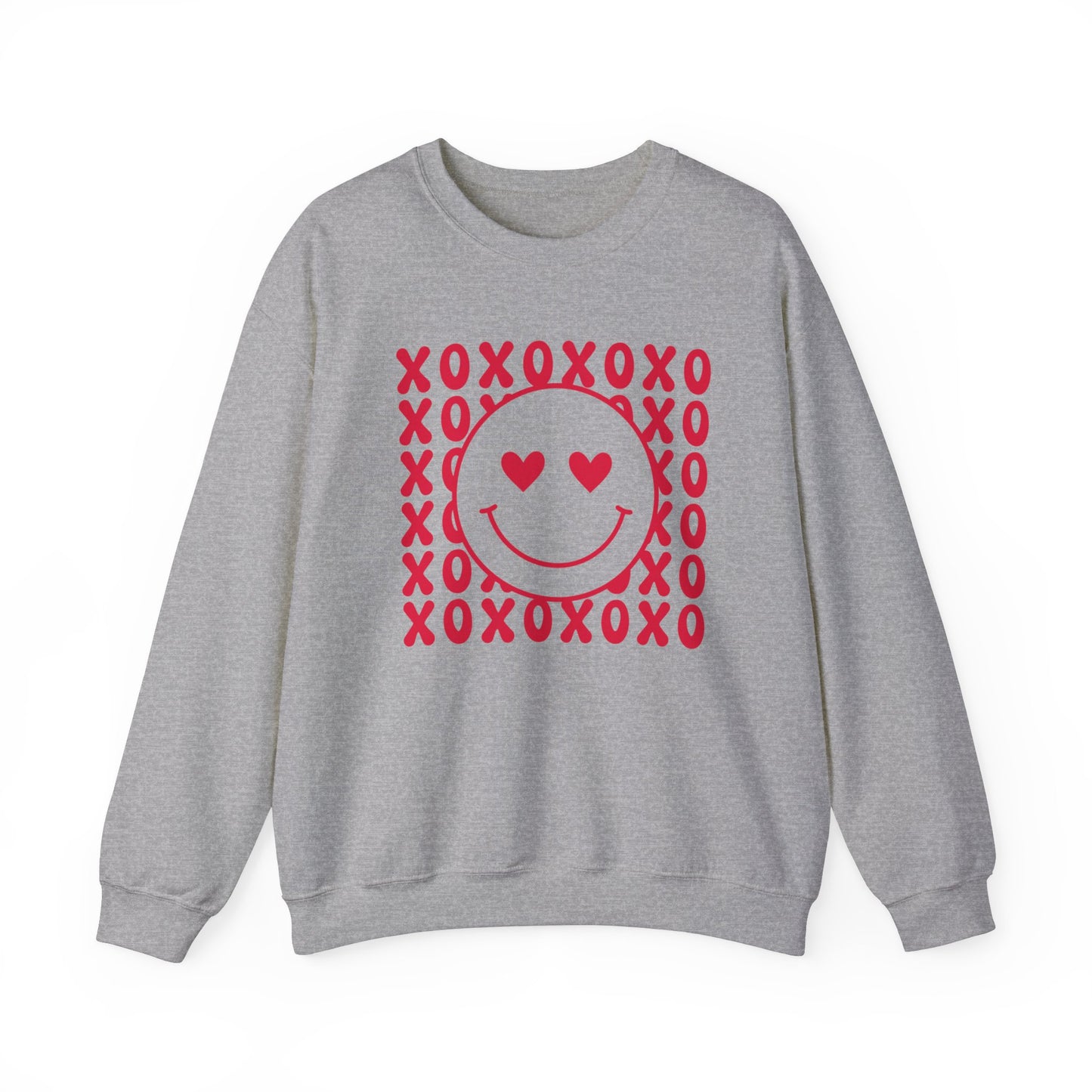 XOXO Heart Eyes Smiley Face Crewneck Sweatshirt