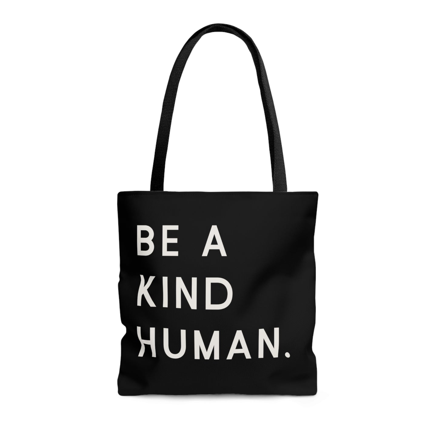 Be a Kind Human Tote. (Black)