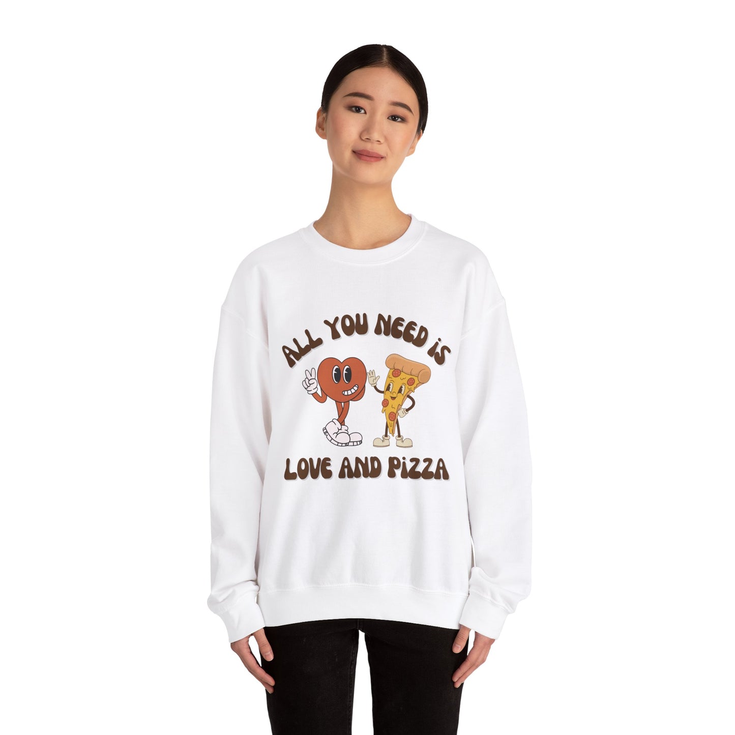 Love & Pizza Crewneck Sweatshirt