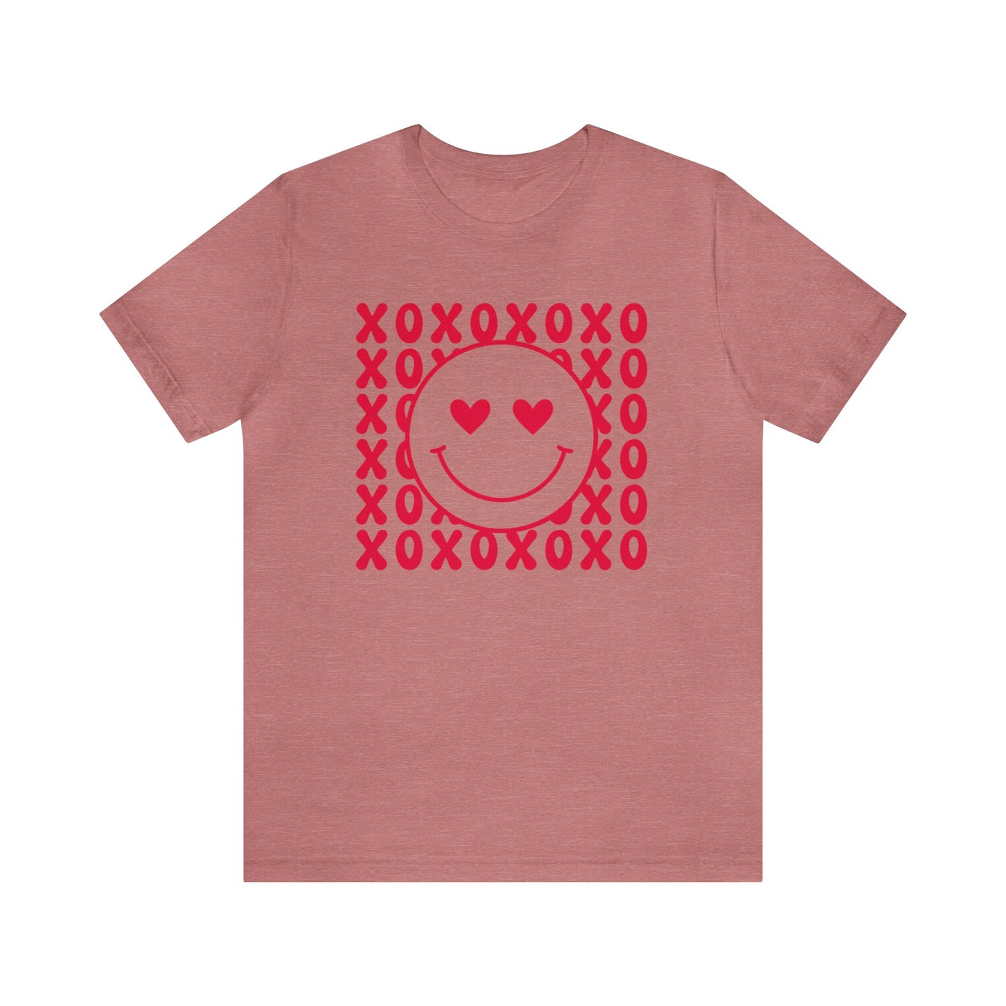 XOXO Heart Eyes Smiley Face Short Sleeve Tee