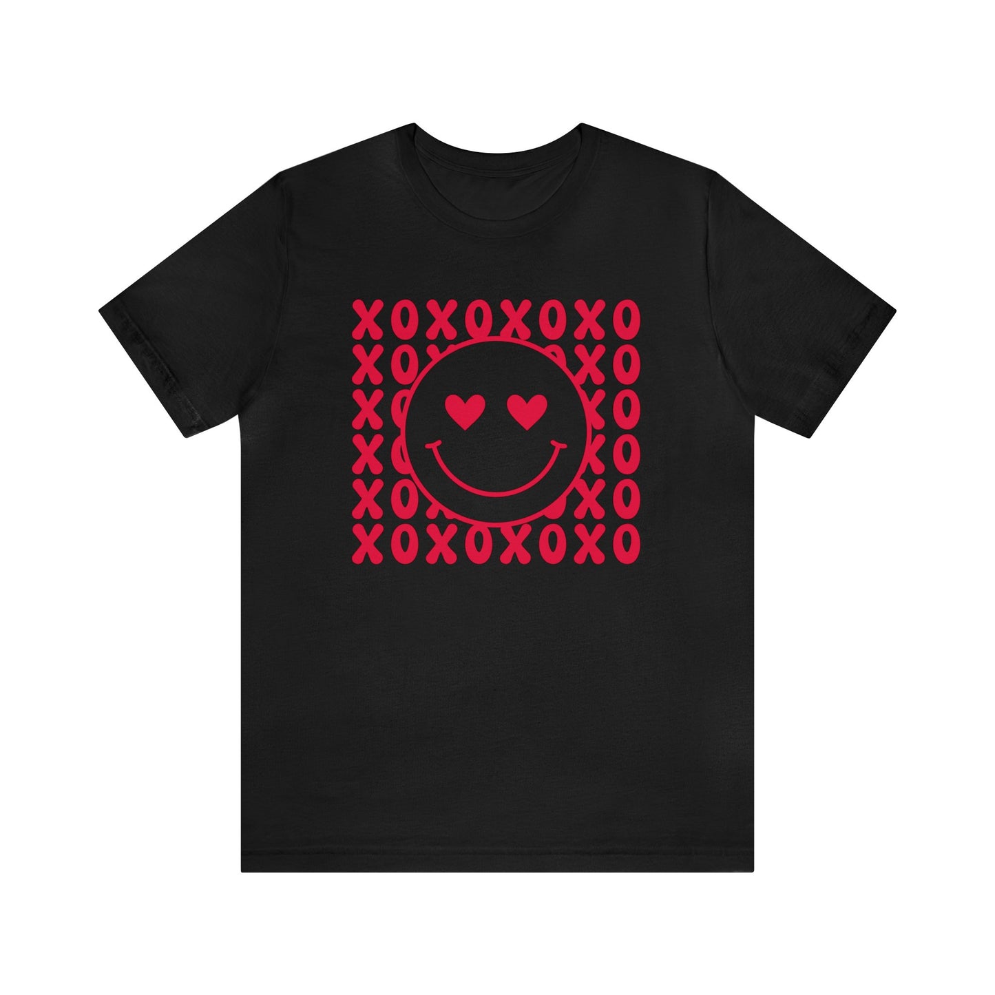 XOXO Heart Eyes Smiley Face Short Sleeve Tee