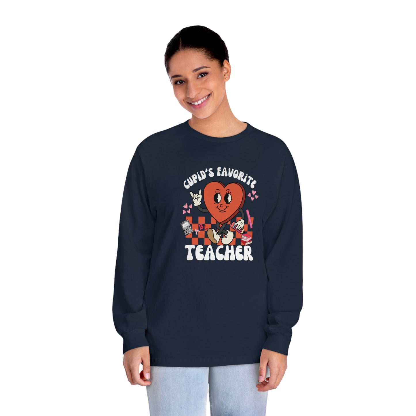 Cupid's Favorite Teacher Long Sleeve T-Shirt