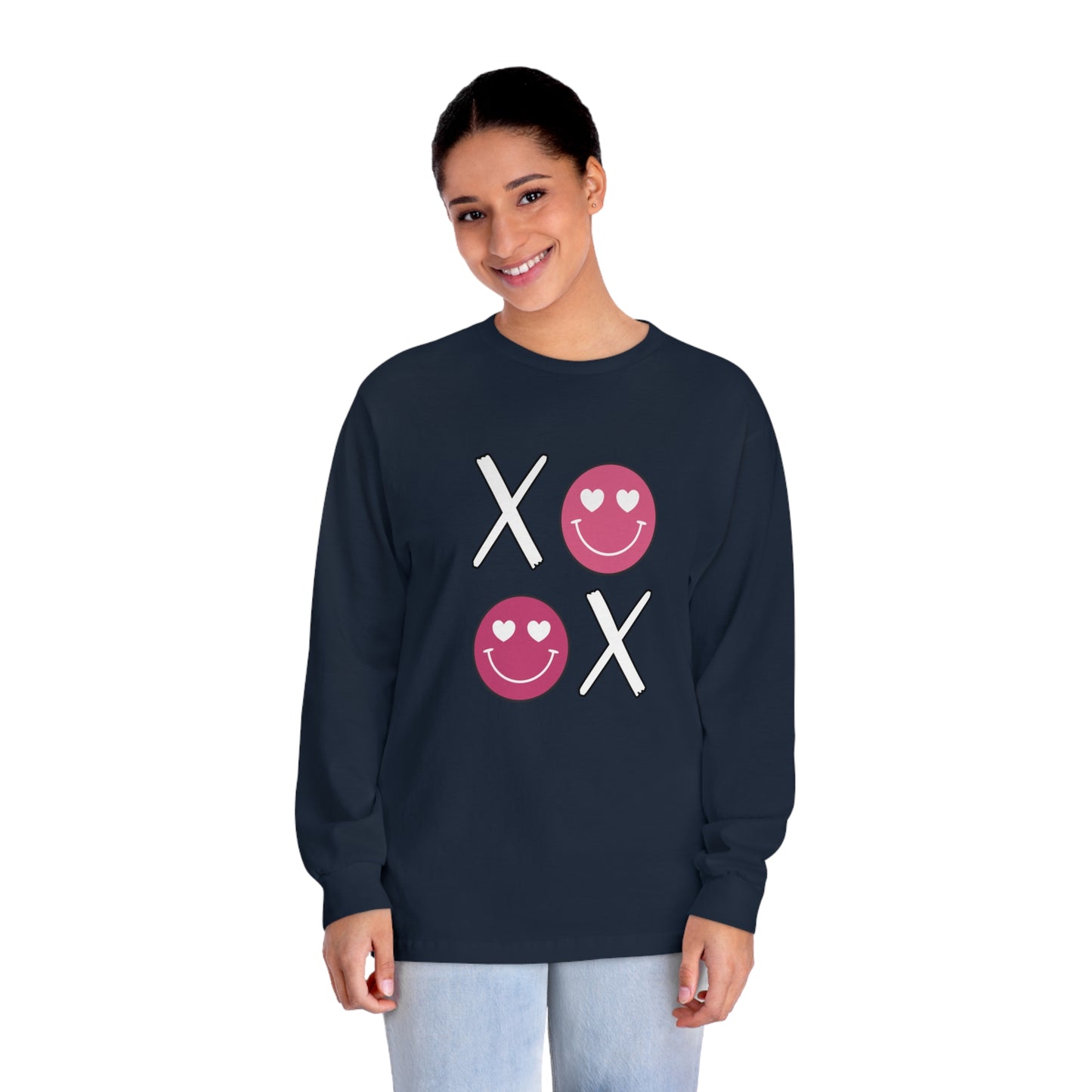 XOXO Smiley Face Long Sleeve T-Shirt