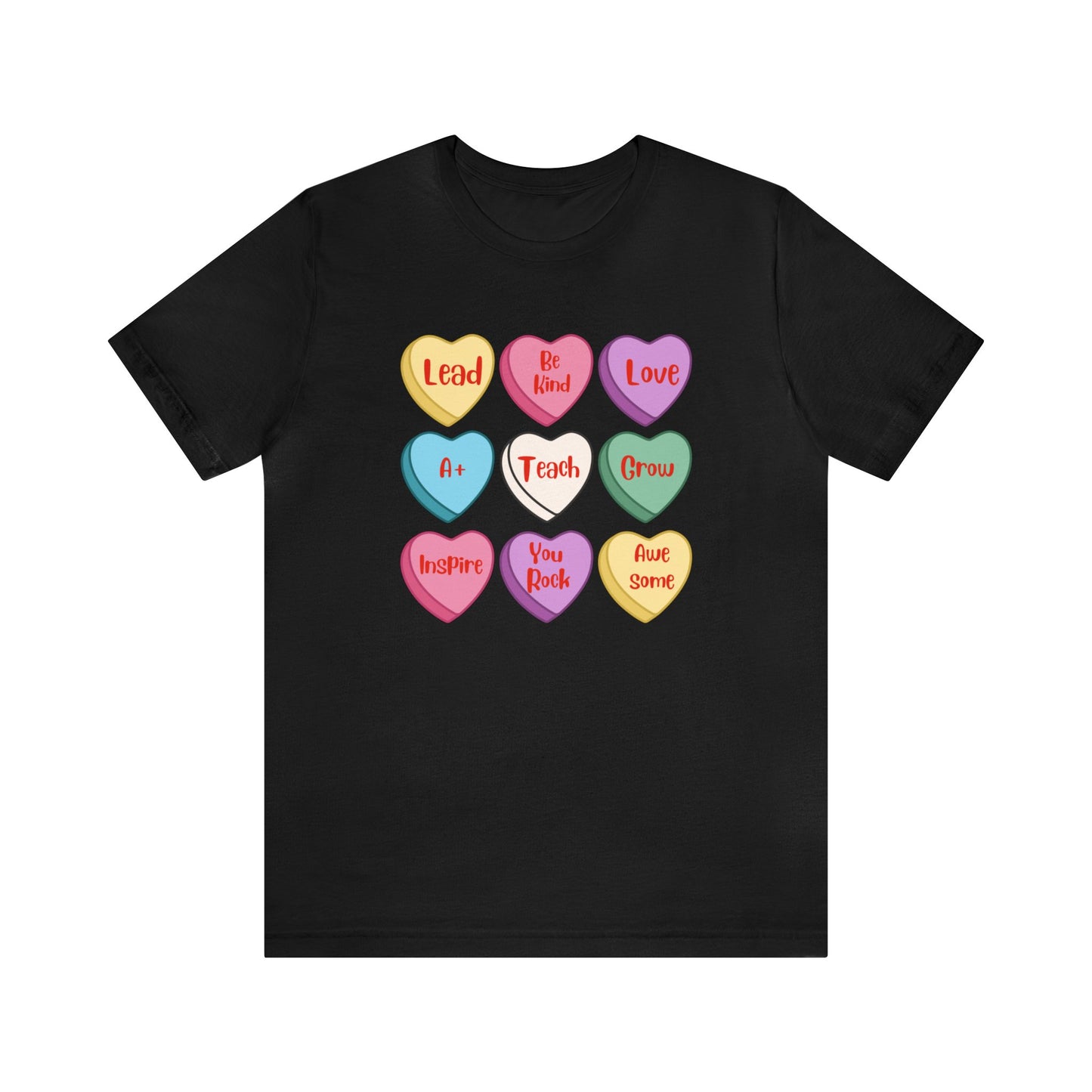 Teacher Conversation Hearts Short Sleeve Tee