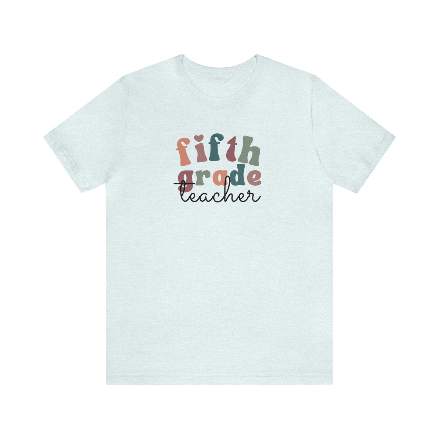 Retro Fifth Grade Teacher Tee