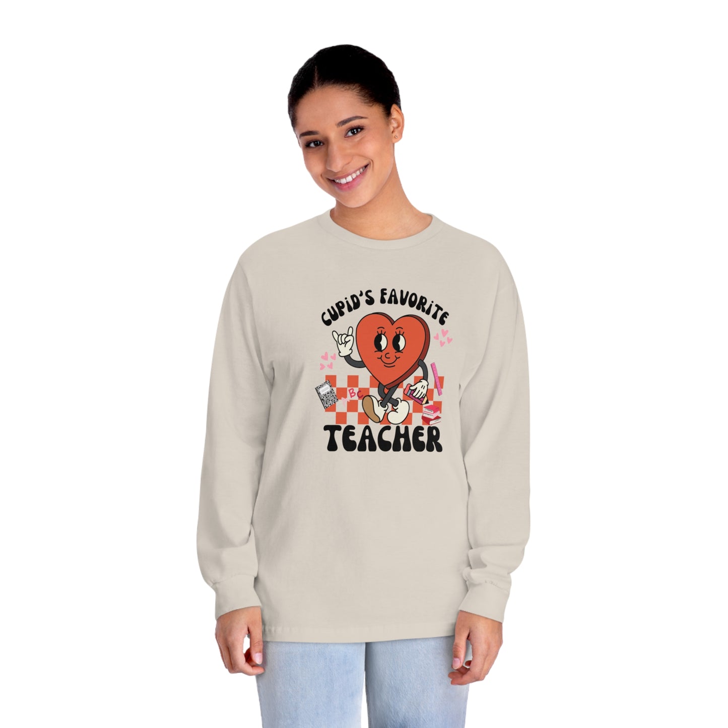 Cupid's Favorite Teacher Long Sleeve T-Shirt