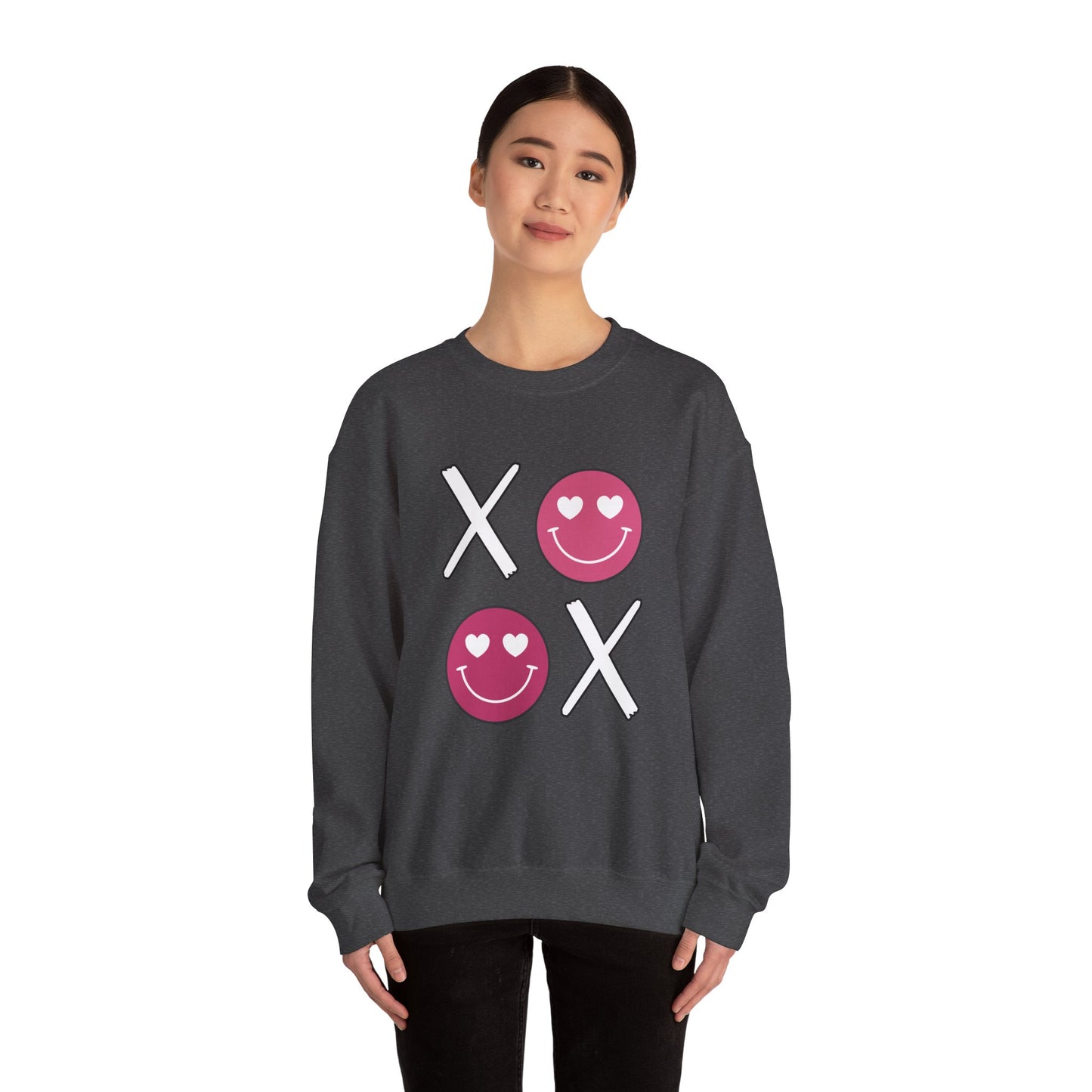 XOXO Smiley Face Crewneck Sweatshirt