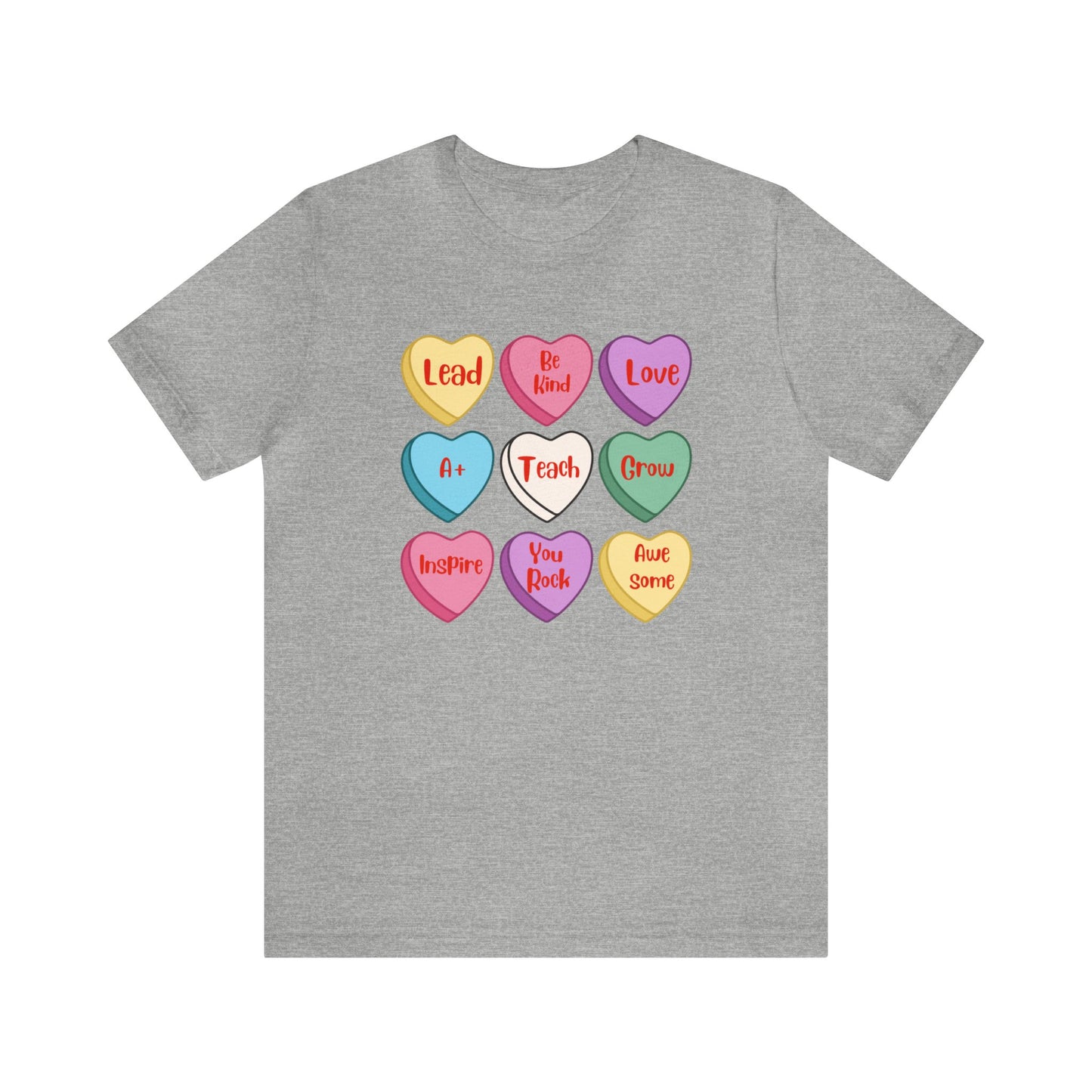 Teacher Conversation Hearts Short Sleeve Tee