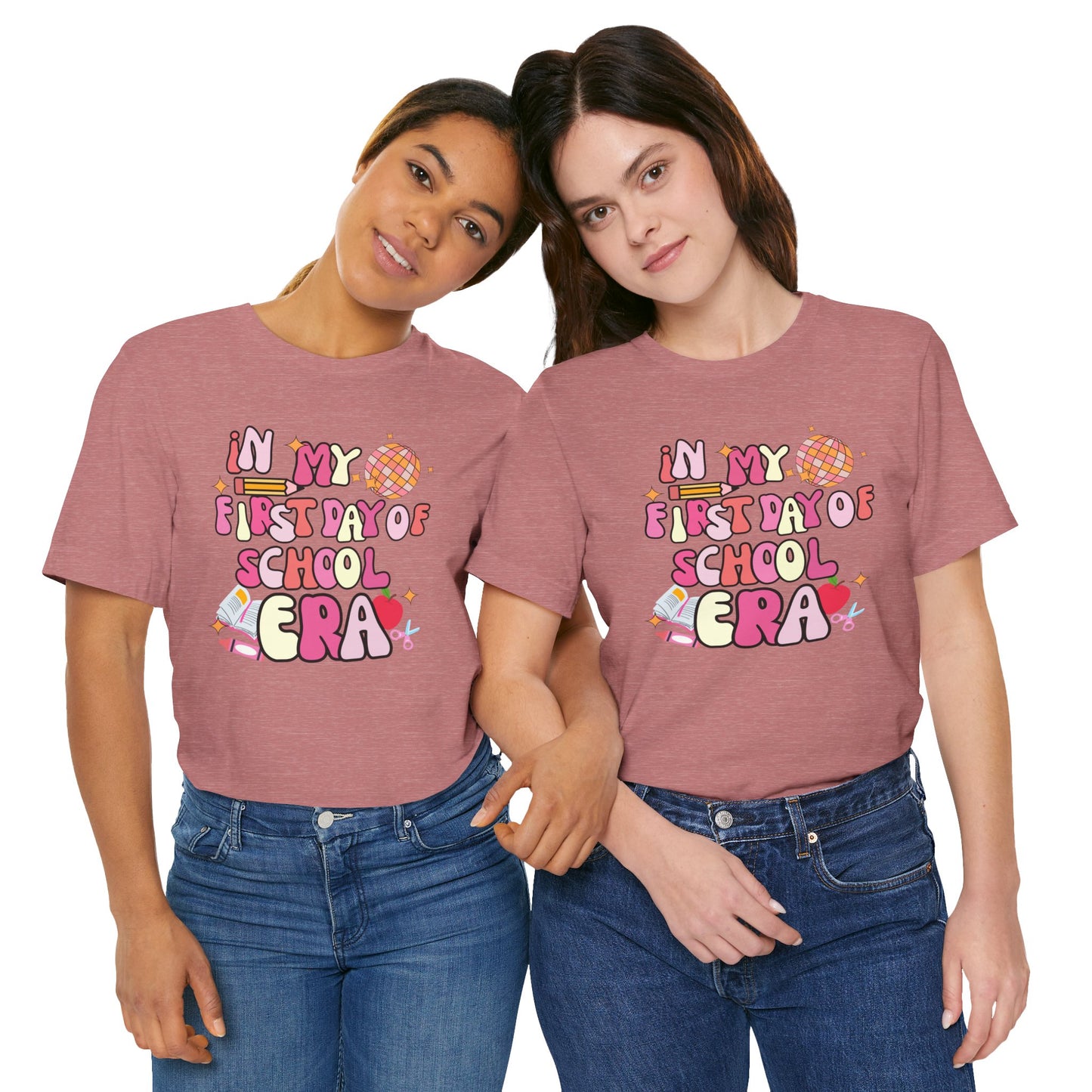 Pink In My First Day of School Era Tee