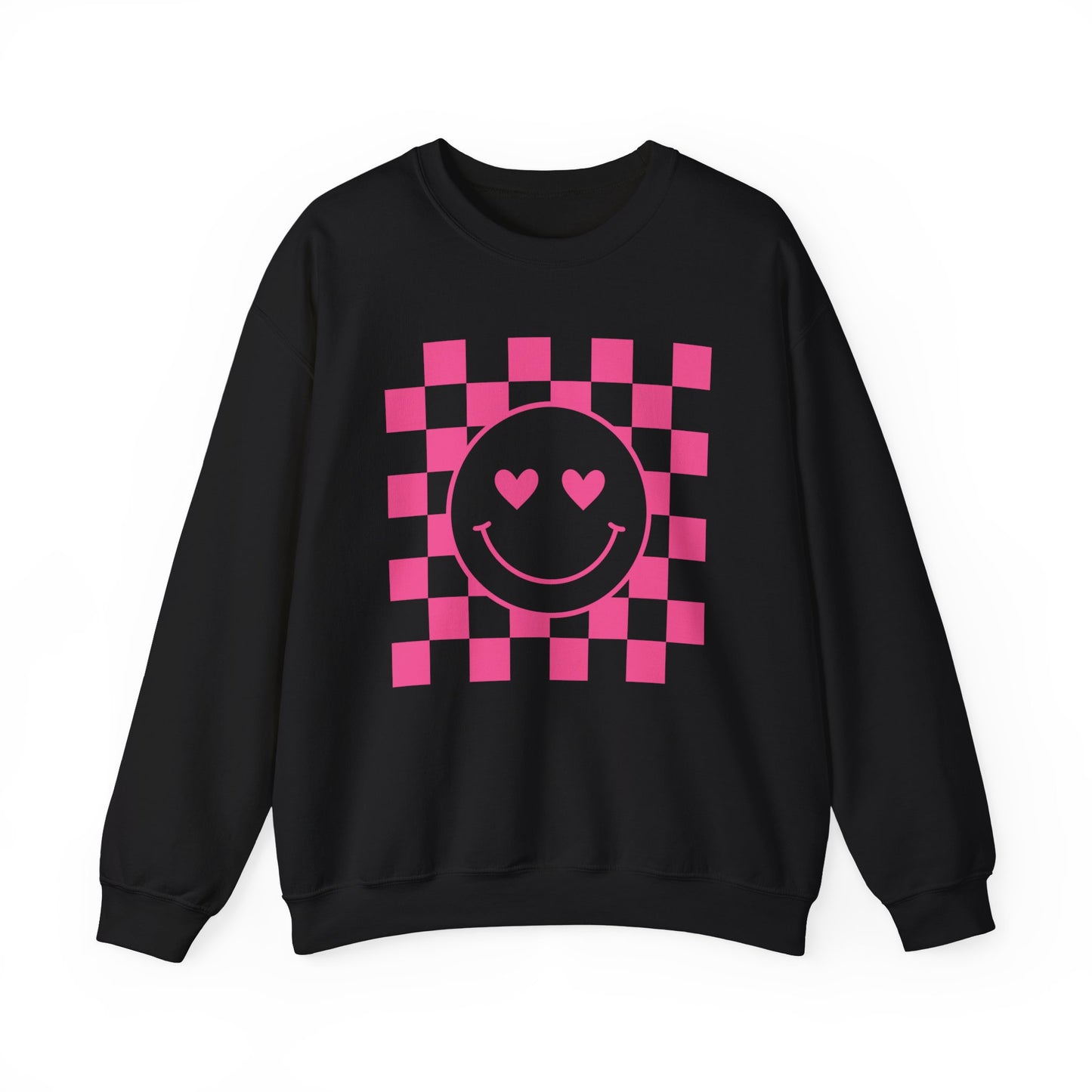 Checkered Hearts Crewneck Sweatshirt