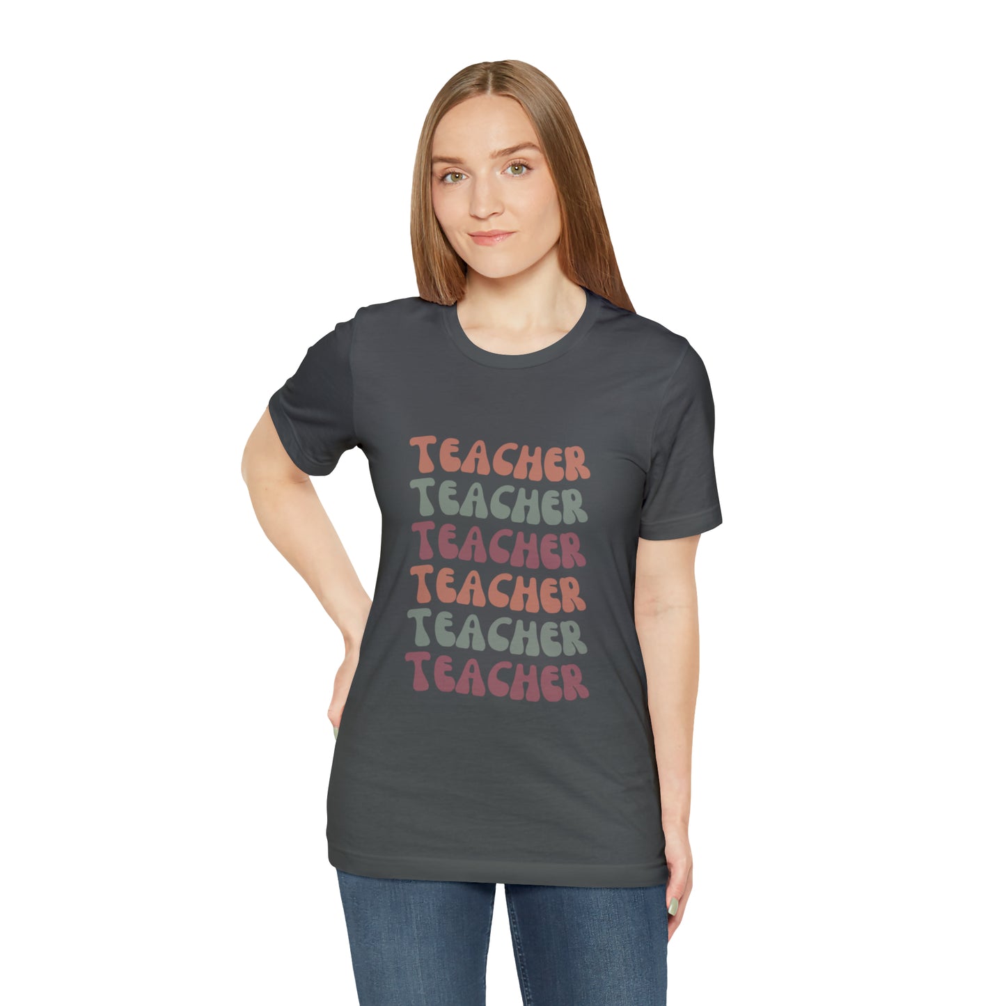 Colorful Retro Teacher Shirt