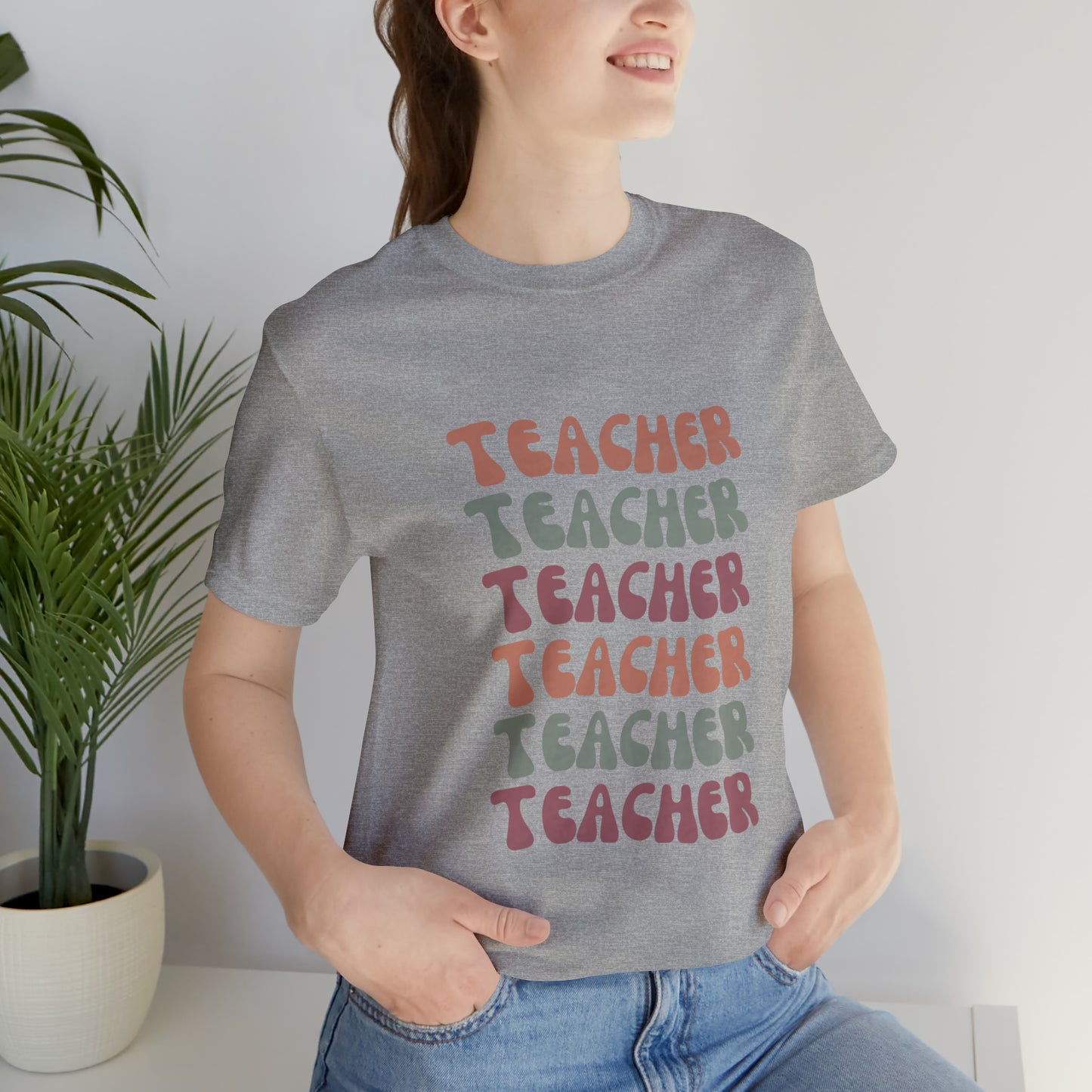 Colorful Retro Teacher Shirt