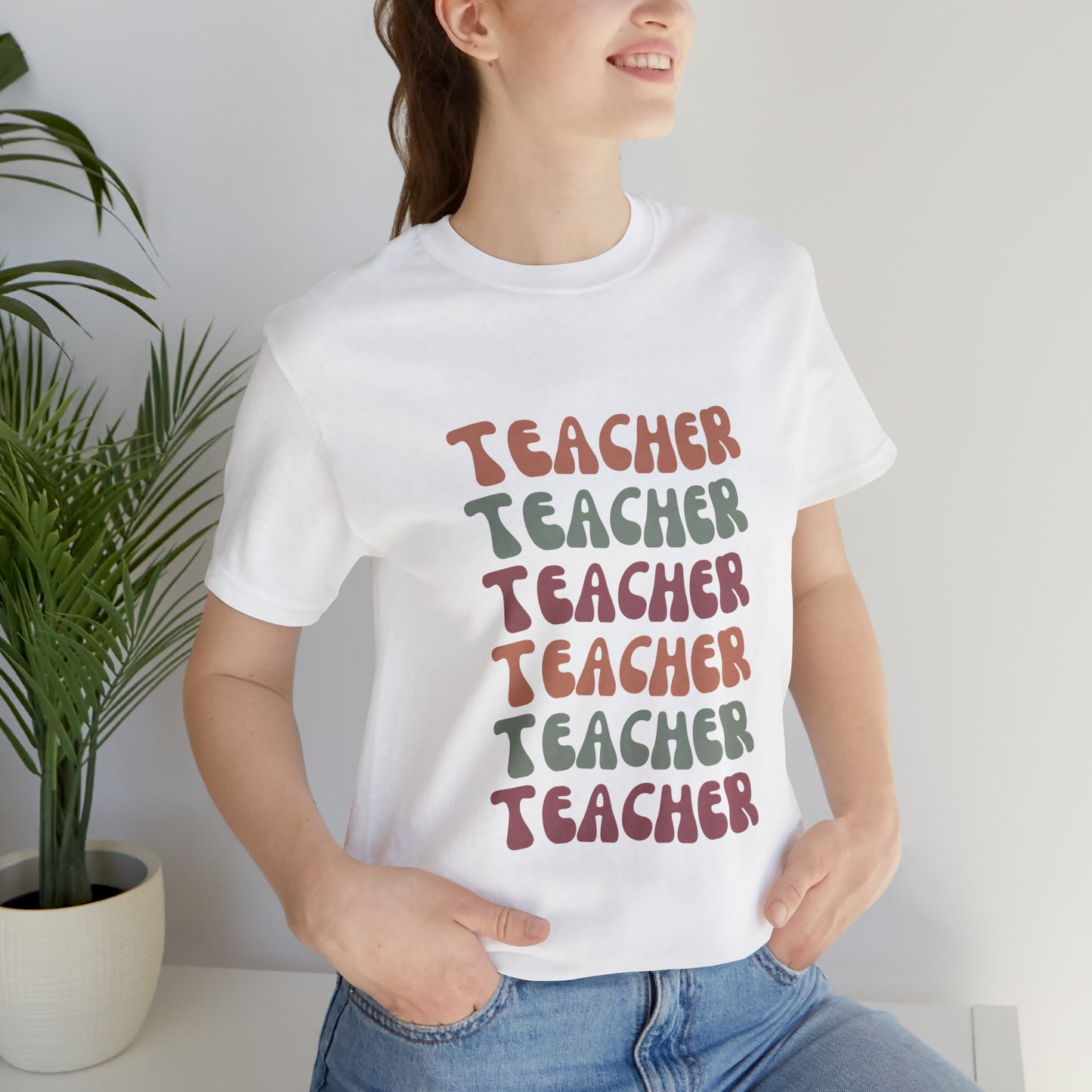 Colorful Retro Teacher Shirt