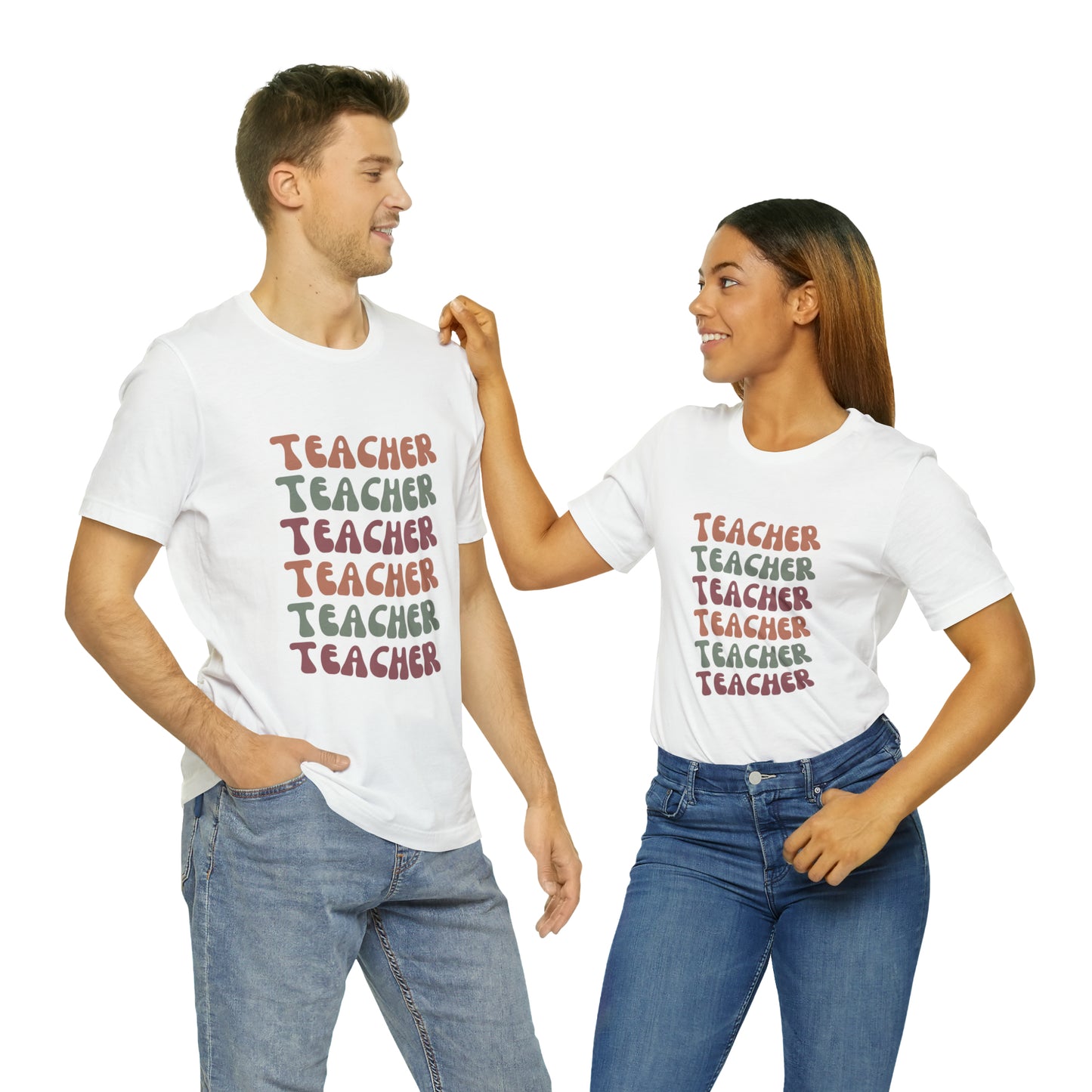 Colorful Retro Teacher Shirt