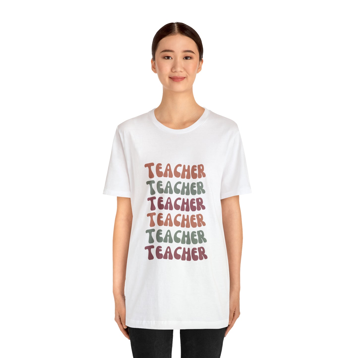 Colorful Retro Teacher Shirt