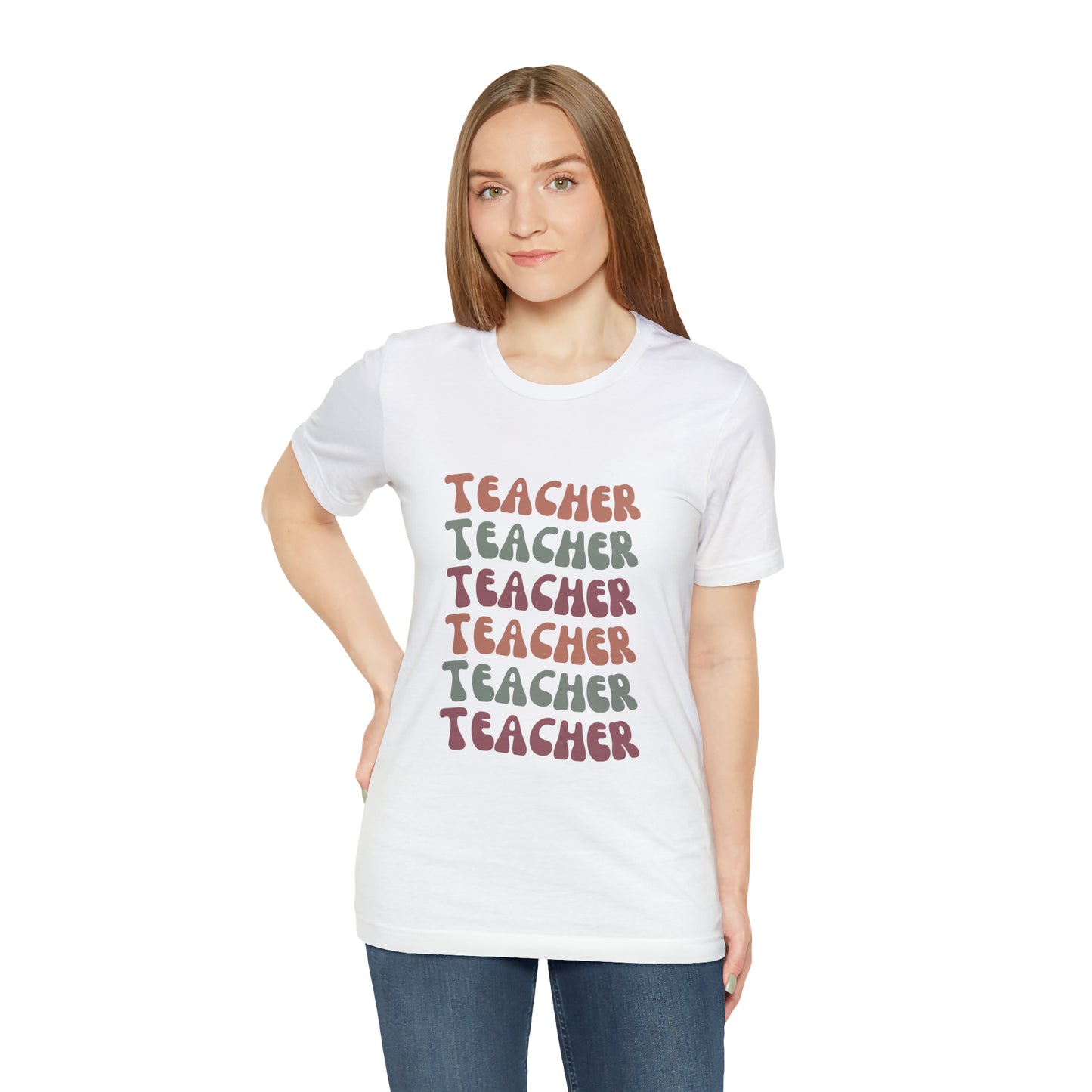 Colorful Retro Teacher Shirt