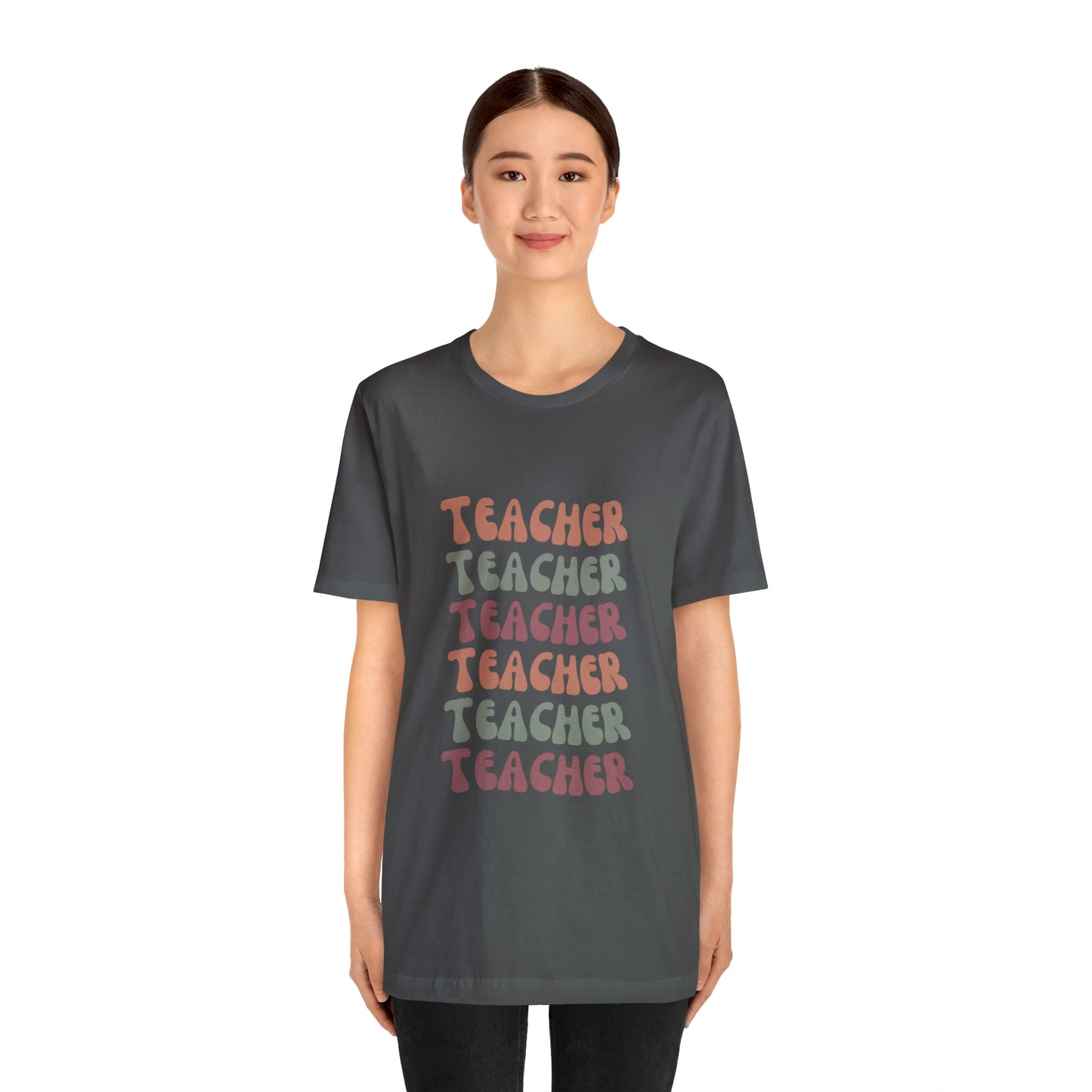 Colorful Retro Teacher Shirt