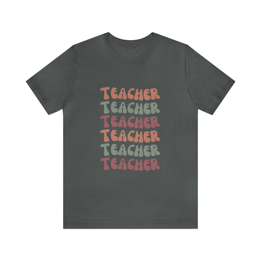 Colorful Retro Teacher Shirt