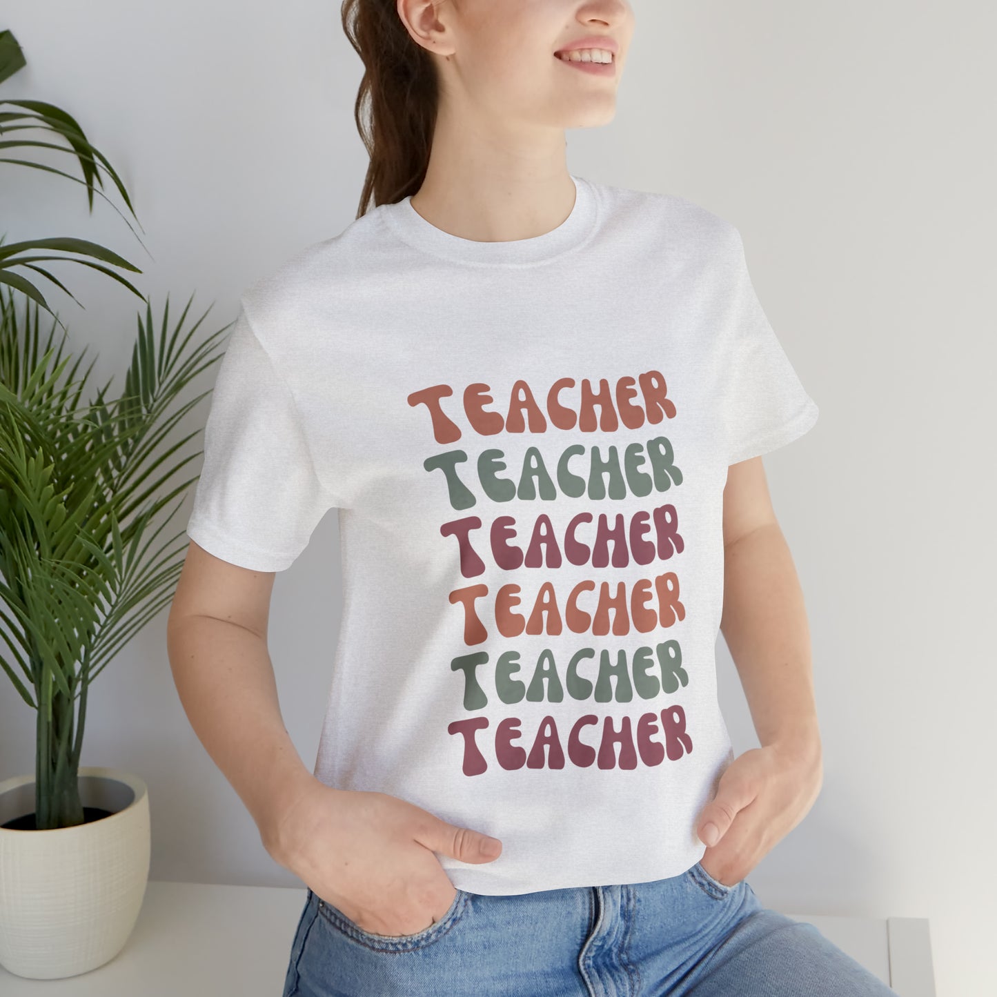 Colorful Retro Teacher Shirt